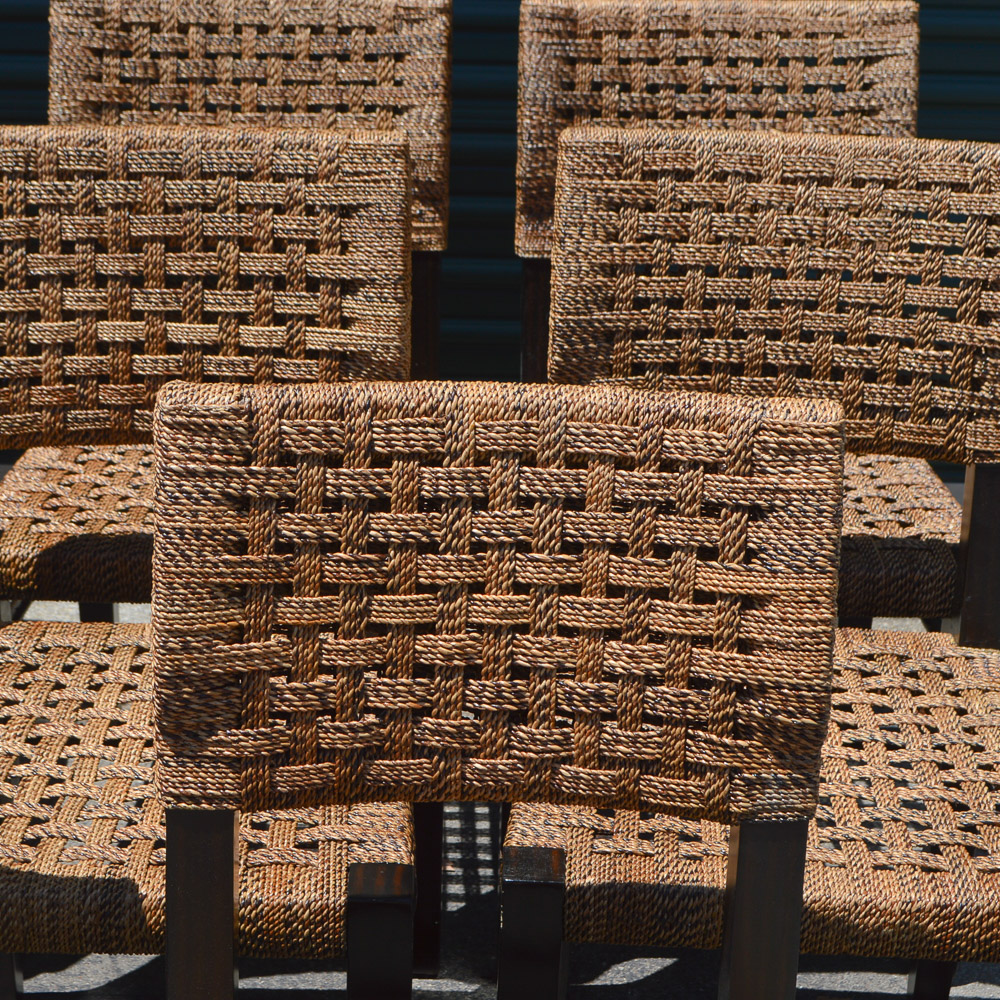 Set of Woven Side Chairs by Palecek