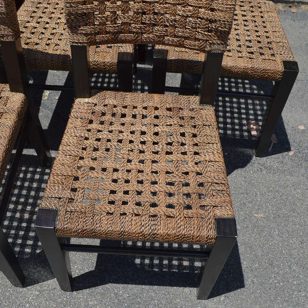 Set of Woven Side Chairs by Palecek