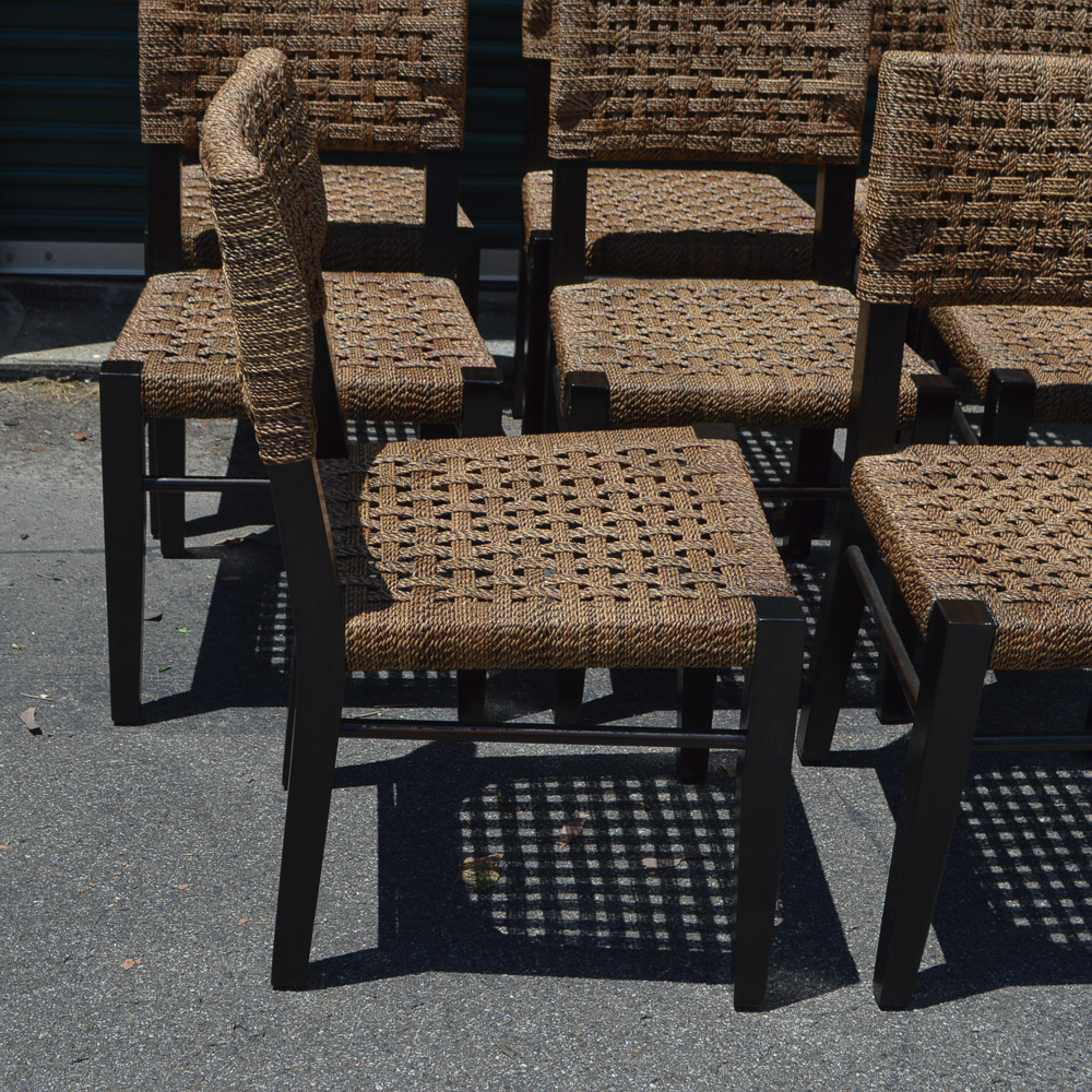 Set of Woven Side Chairs by Palecek