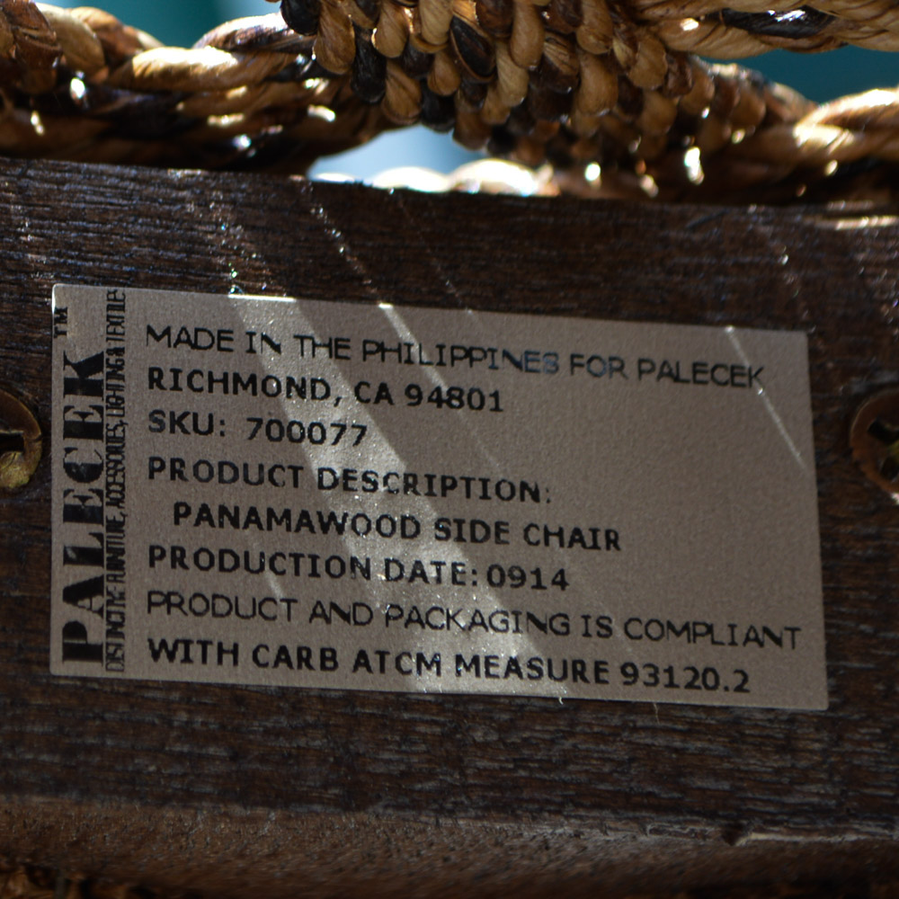 Set of Woven Side Chairs by Palecek