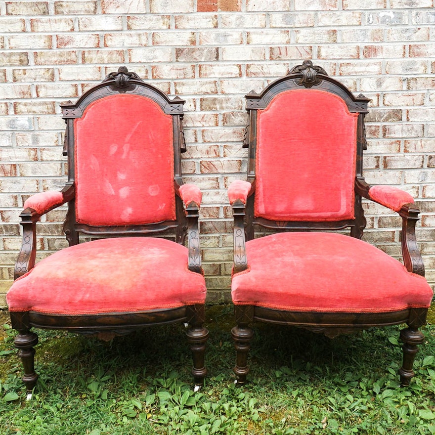 Pair of Victorian Hall Chairs