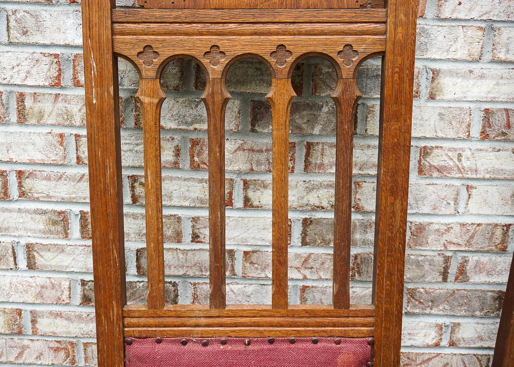 Pair of Antique Gothic Style Side Chairs