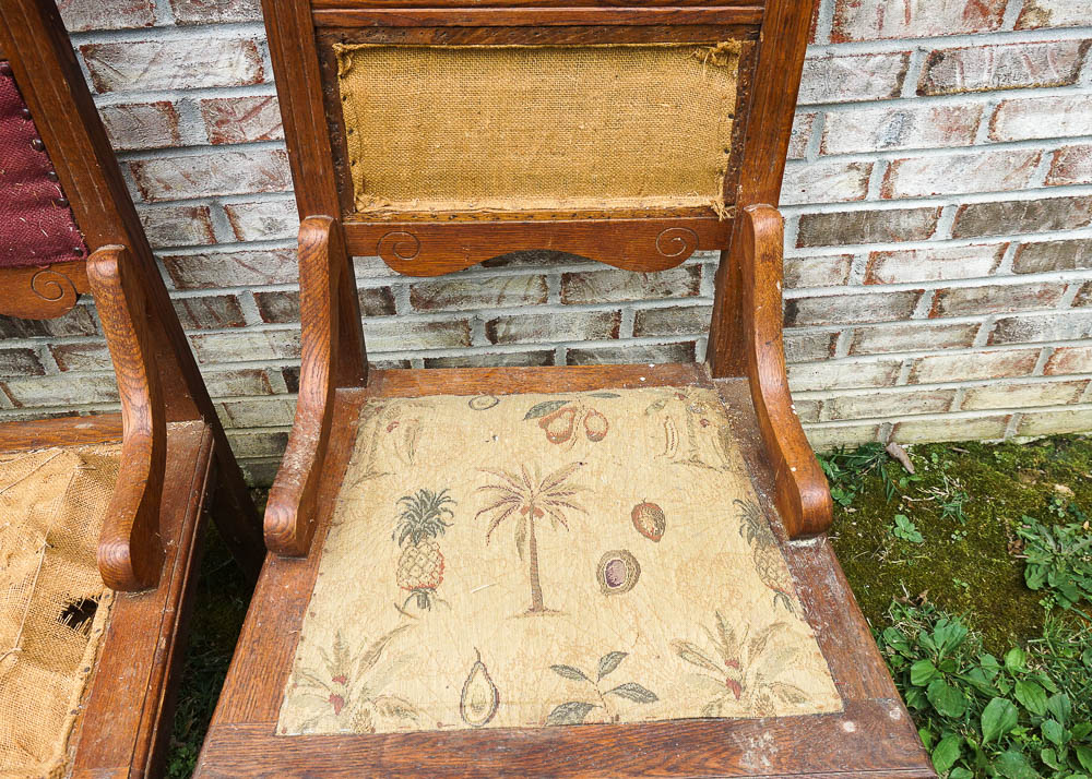 Pair of Antique Gothic Style Side Chairs