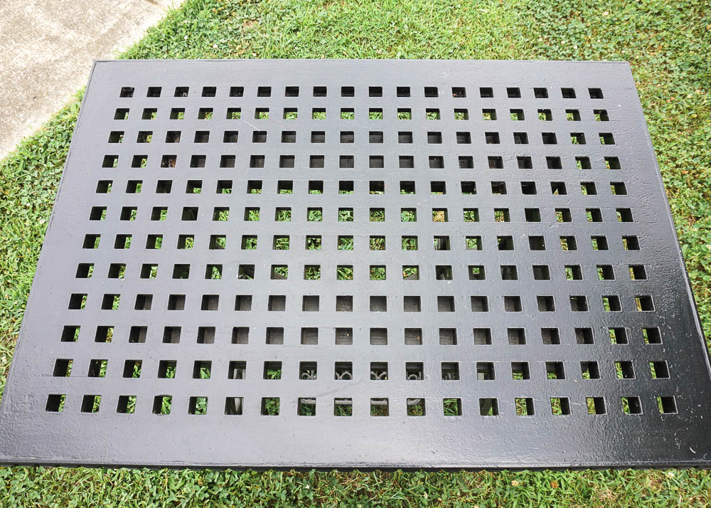 Repurposed Sewing Table for Outdoor Use