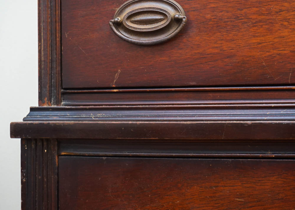 Vintage Hepplewhite Style Mahogany Chest on Chest