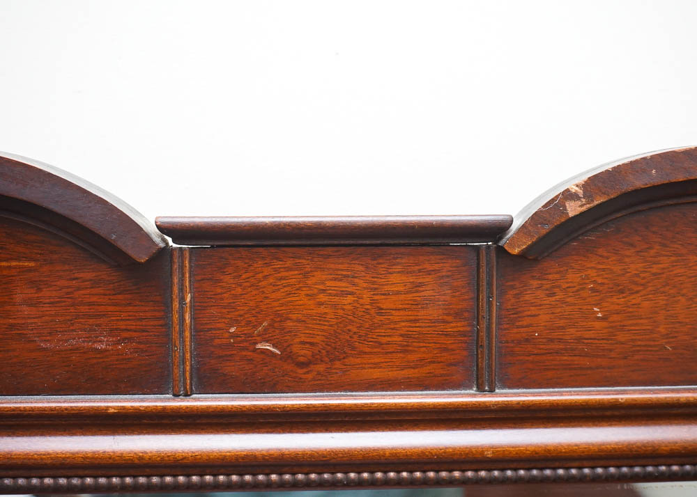 Hepplewhite Style Double Bow Front Dresser With Mirror