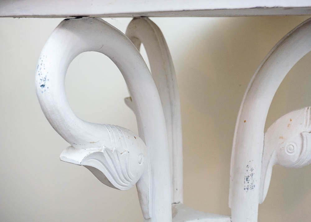 White Swan Accent Table