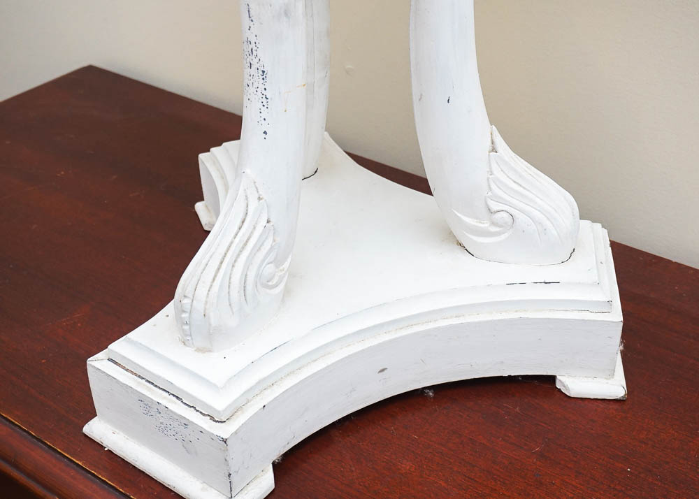 White Swan Accent Table