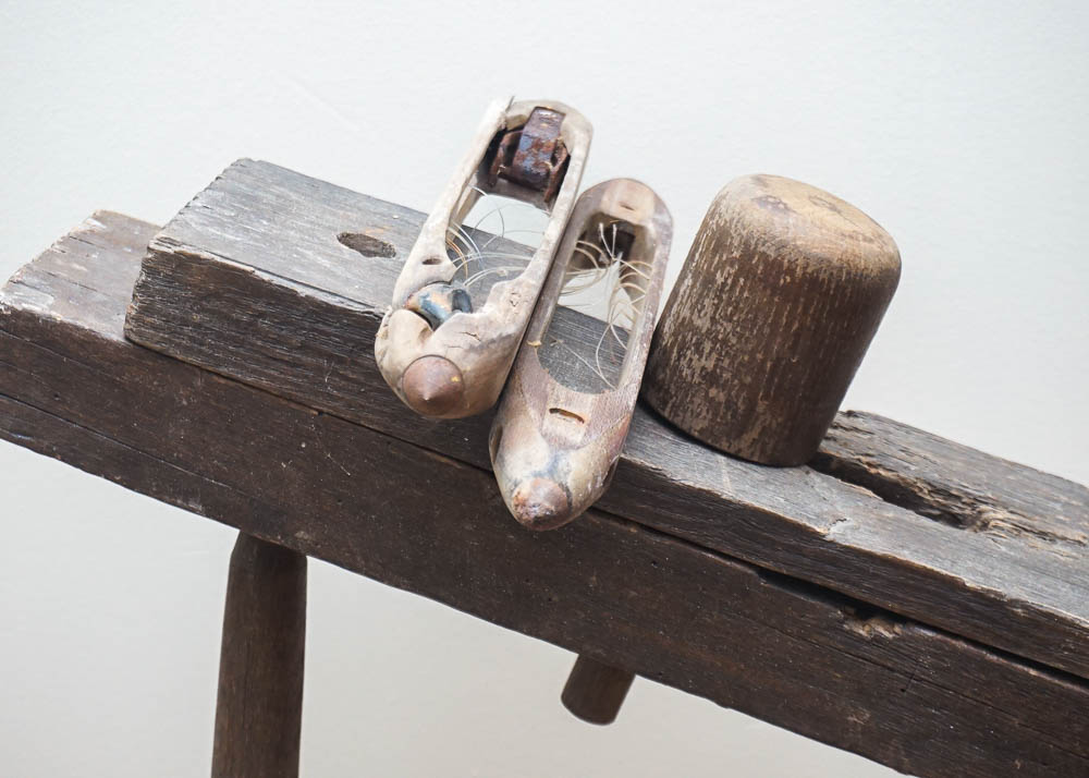 Antique Wood Spinning Wheel