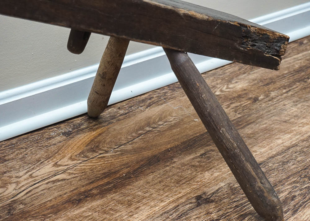 Antique Wood Spinning Wheel