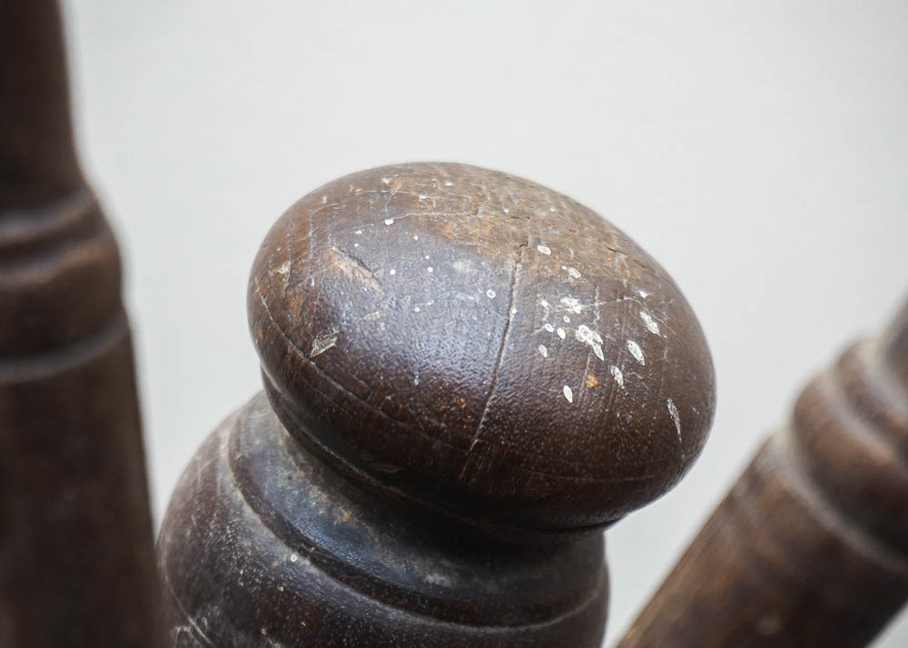 Antique Wood Spinning Wheel