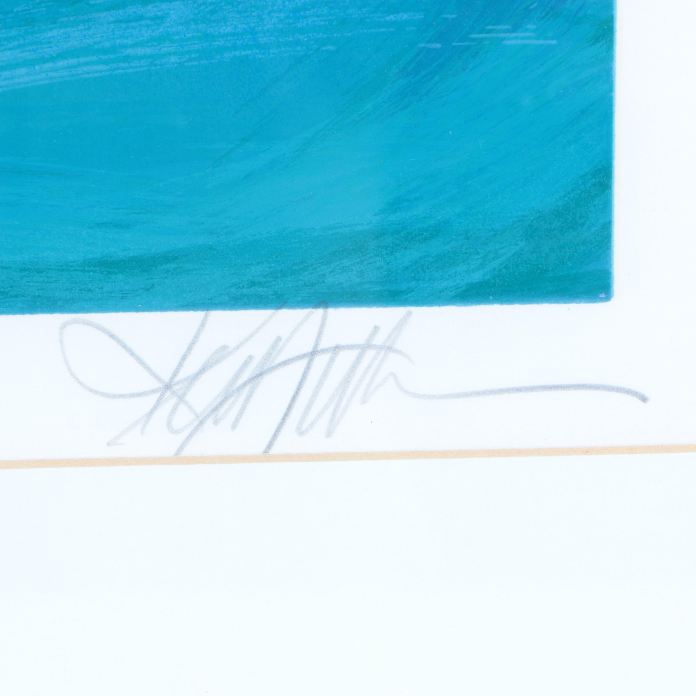 Ken Auster Limited Edition Serigraph of Surfer Greg Noll "Domination of the Curl"