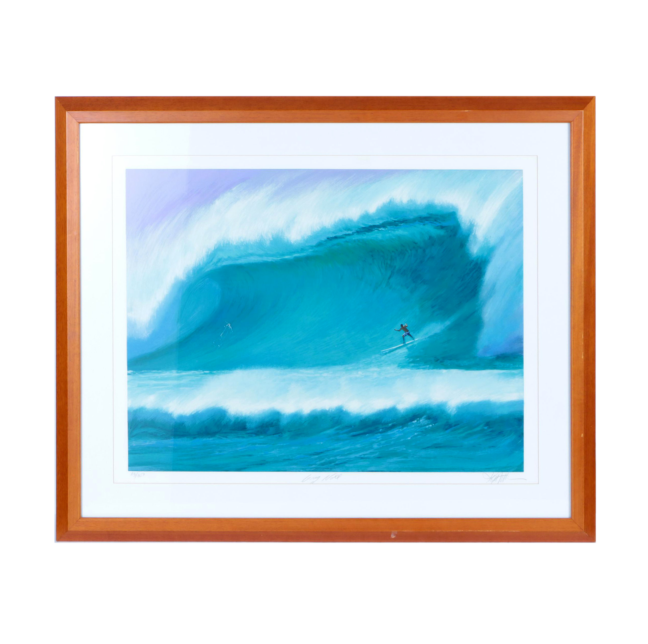 Ken Auster Limited Edition Serigraph of Surfer Greg Noll "Domination of the Curl"