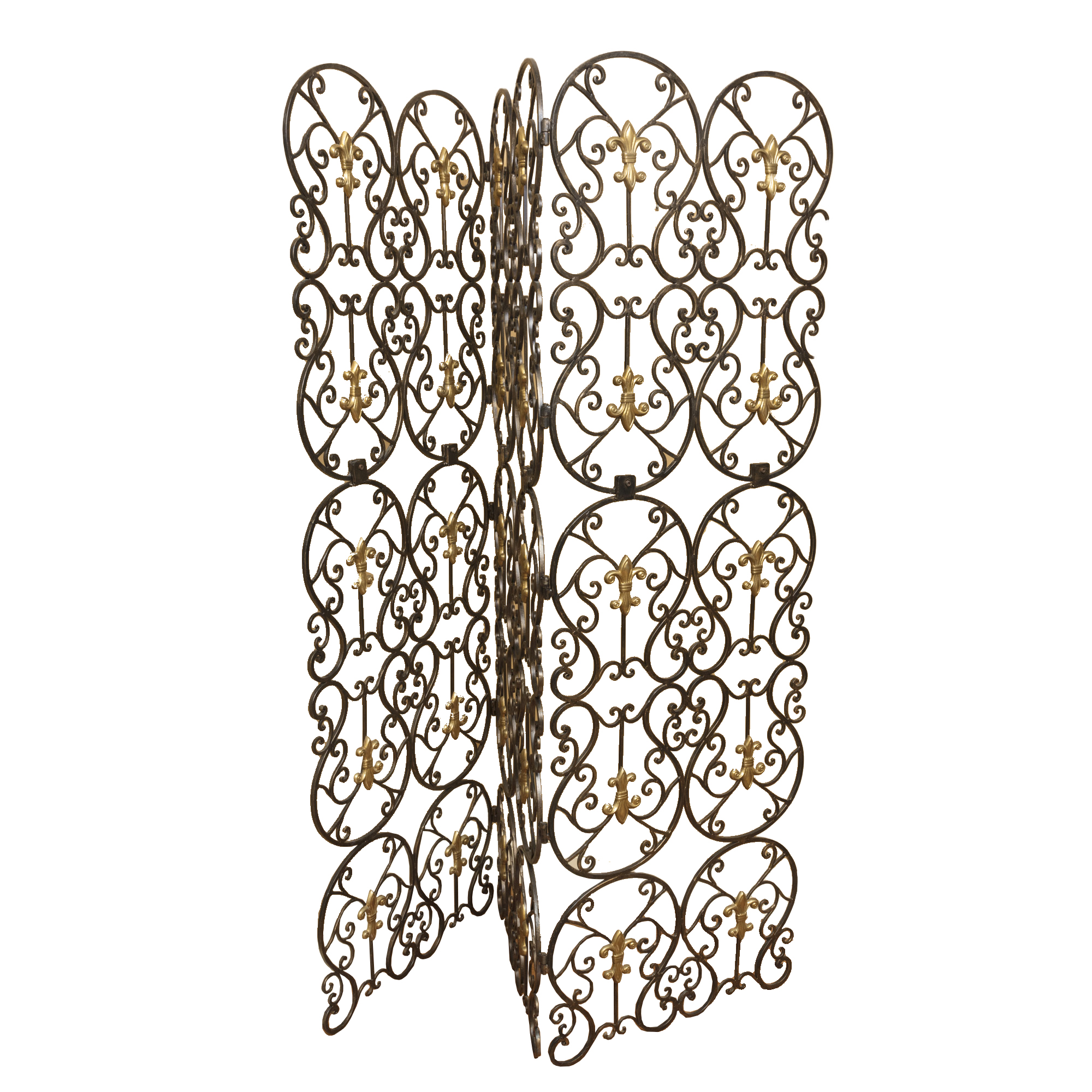 Metal Latticework Folding Room Divider