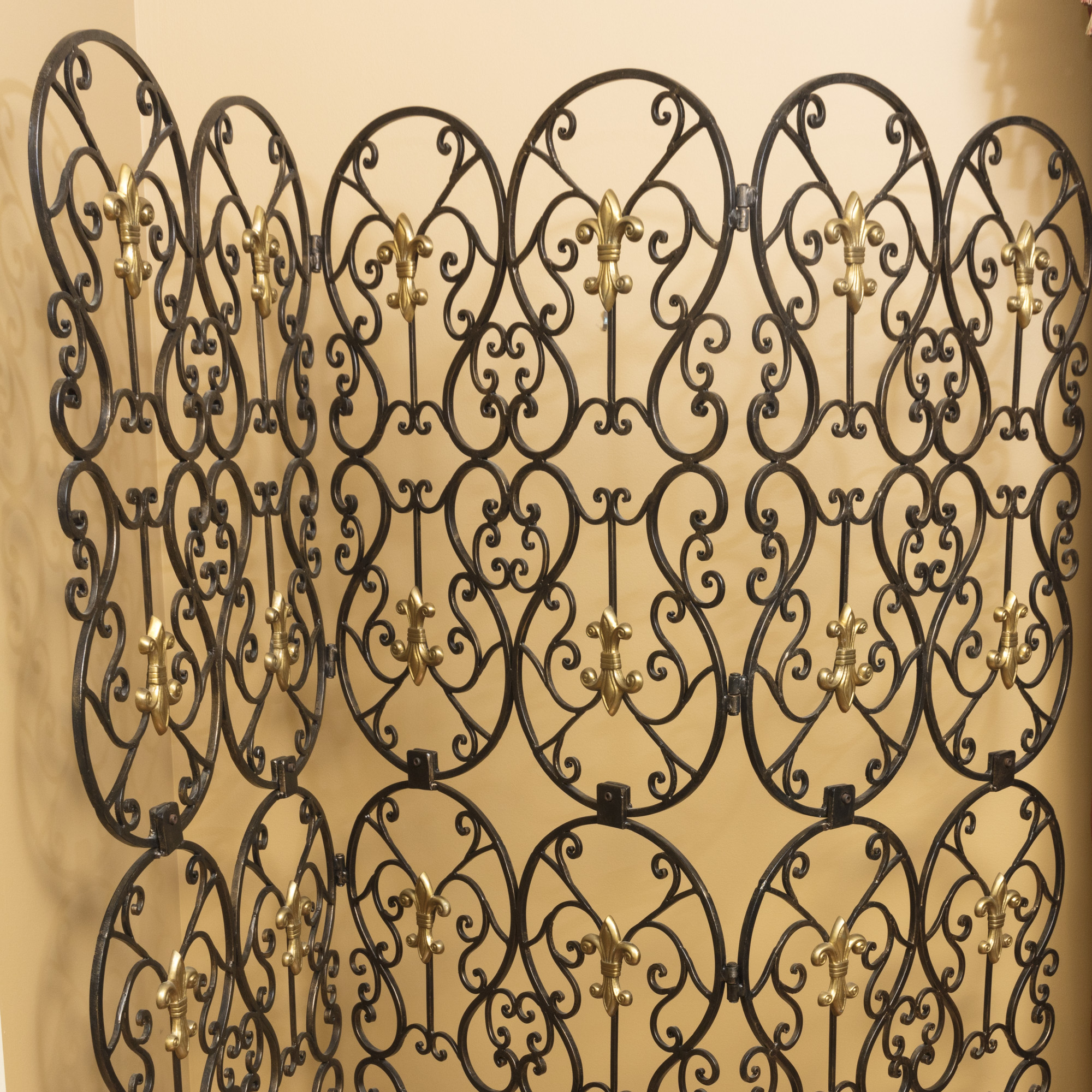 Metal Latticework Folding Room Divider