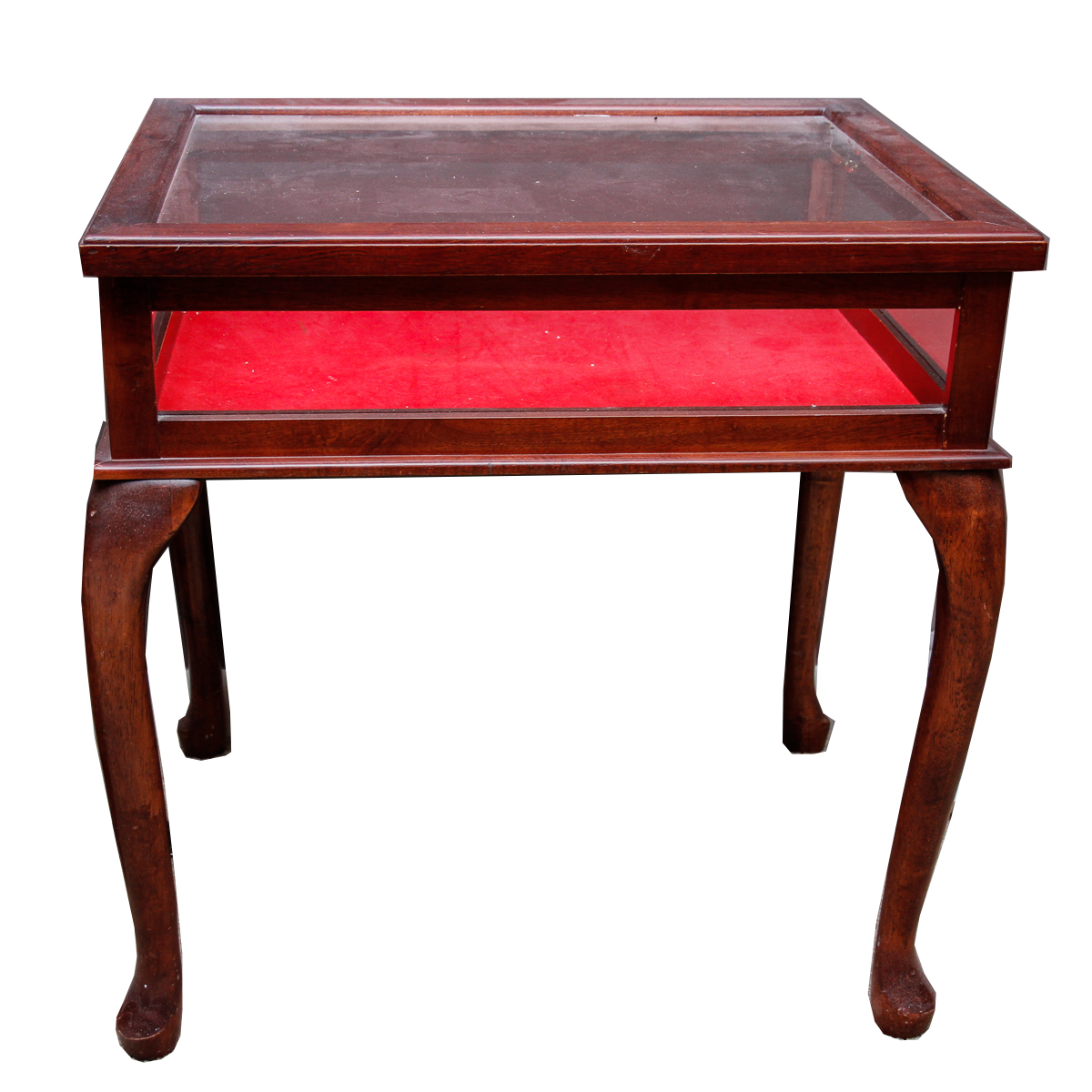 Queen Anne Style Vitrine Side Table