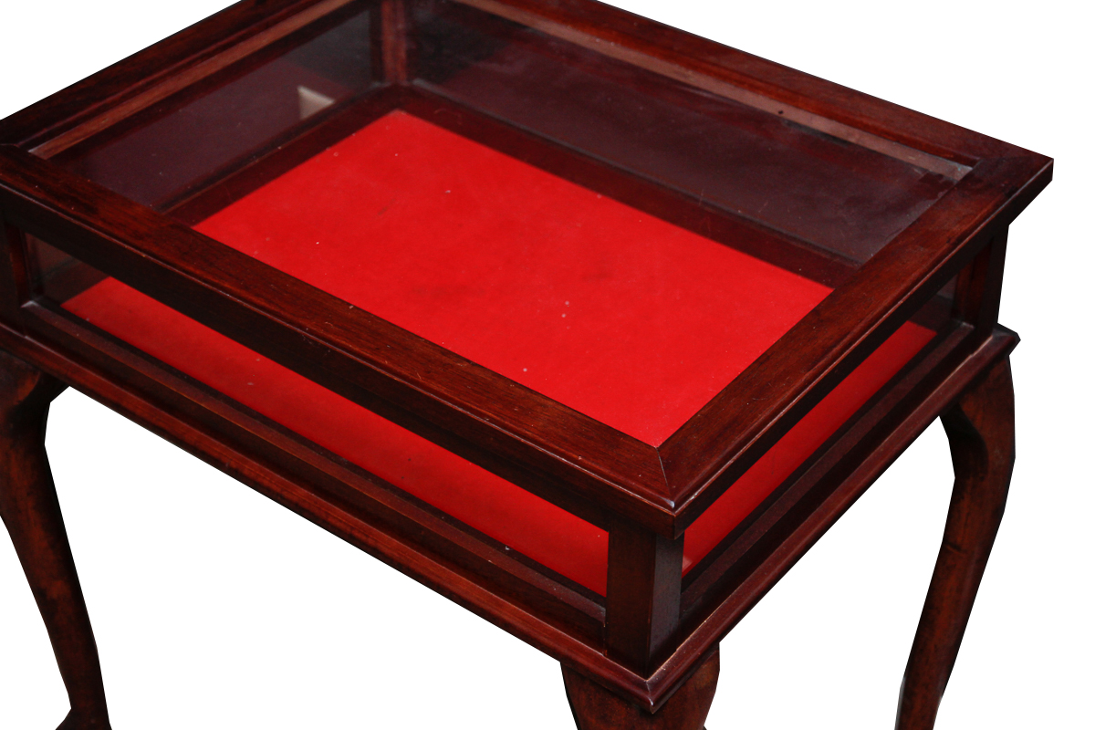 Queen Anne Style Vitrine Side Table