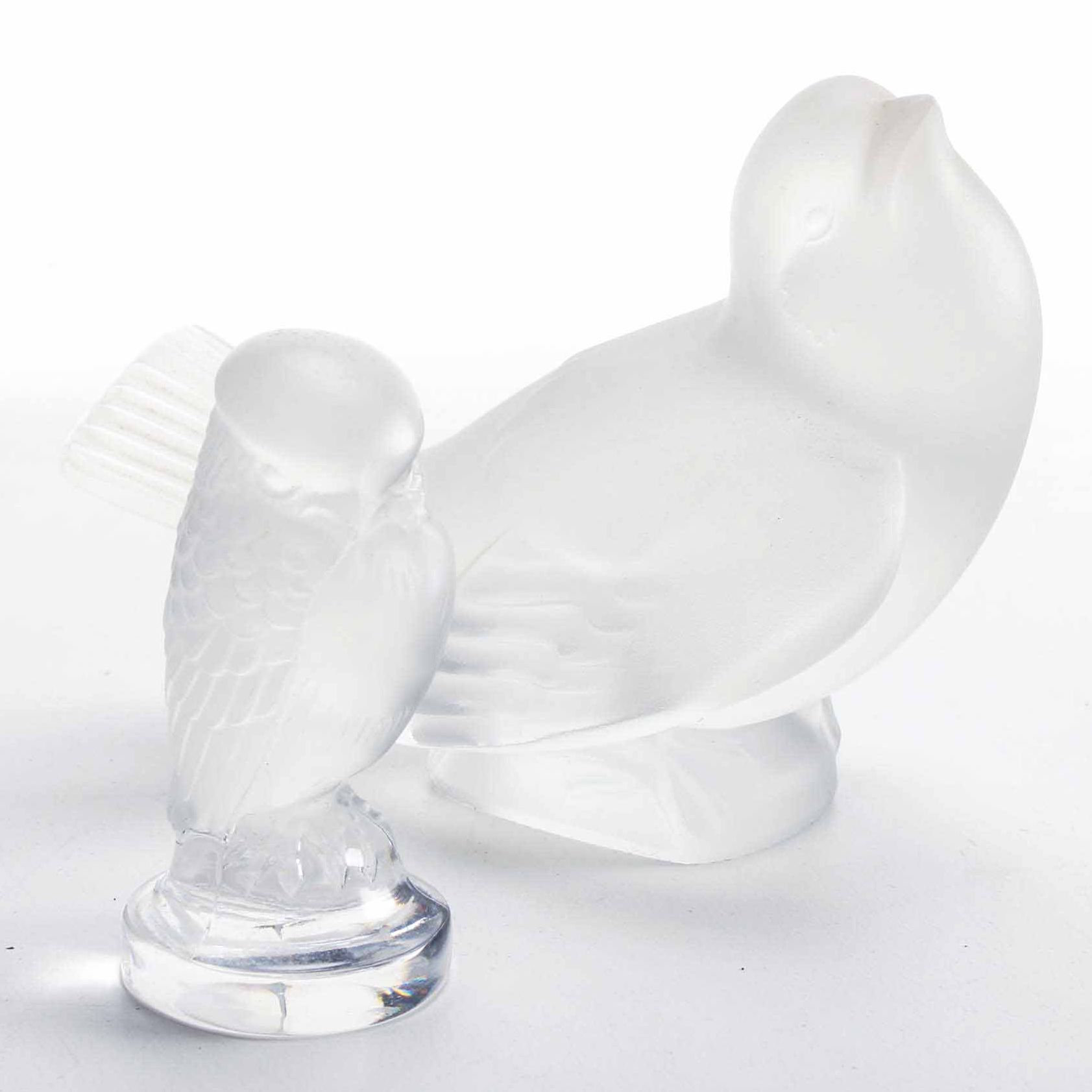 Lalique Crystal Bird Figurines