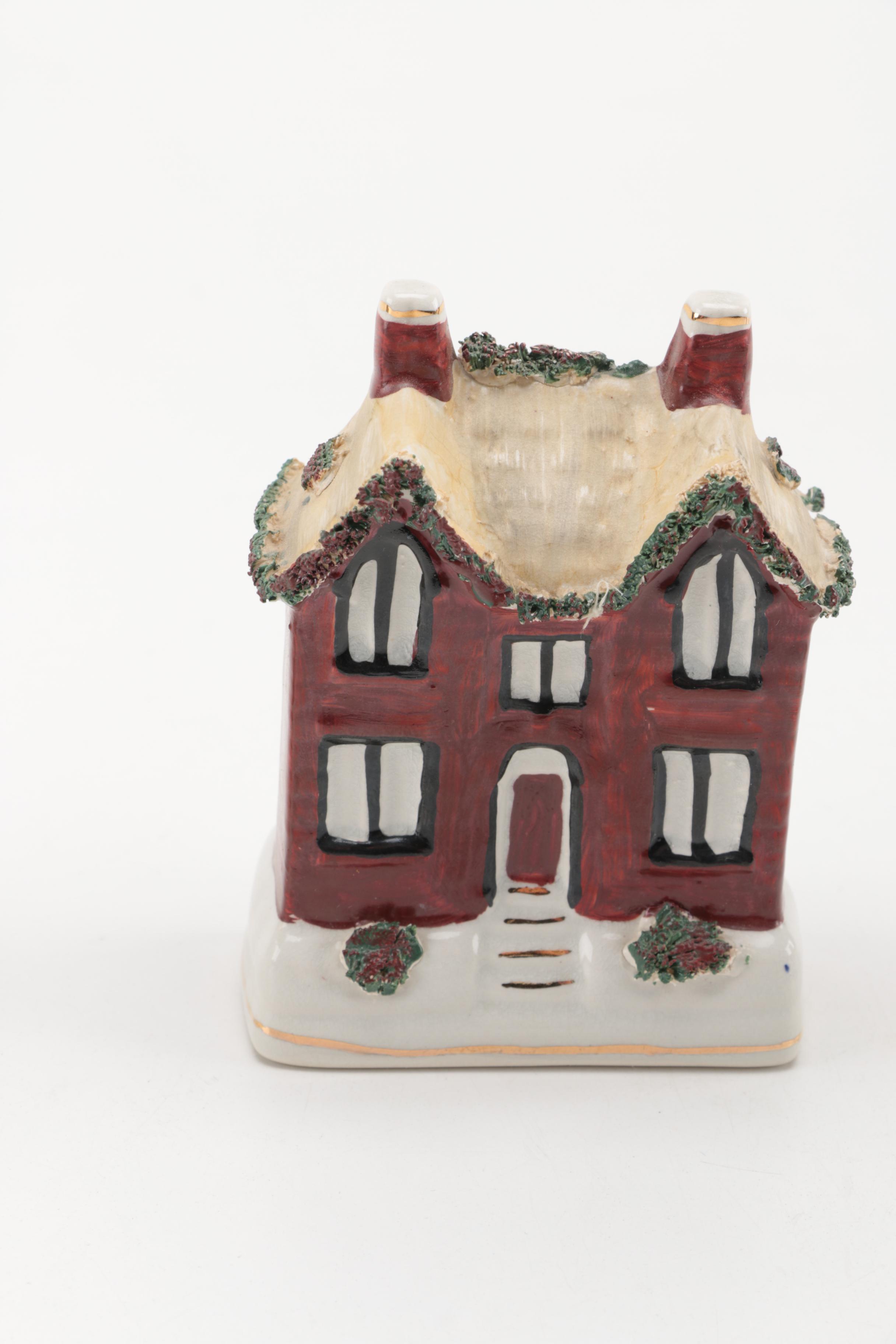 Collection of Ceramic House Figurines
