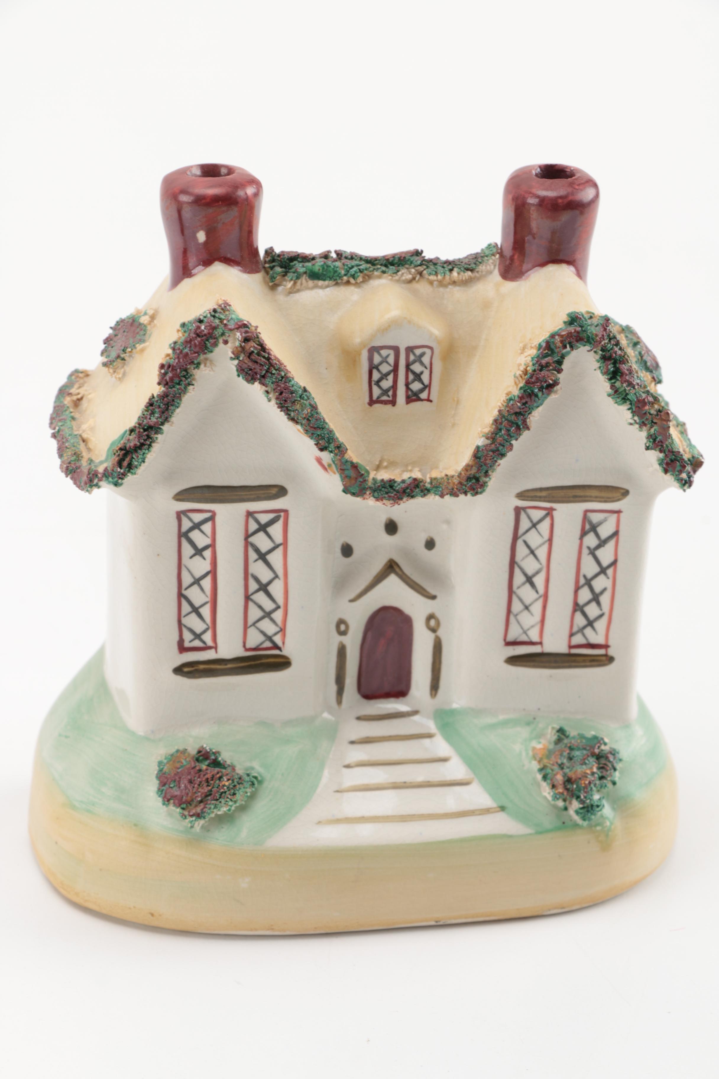 Collection of Ceramic House Figurines