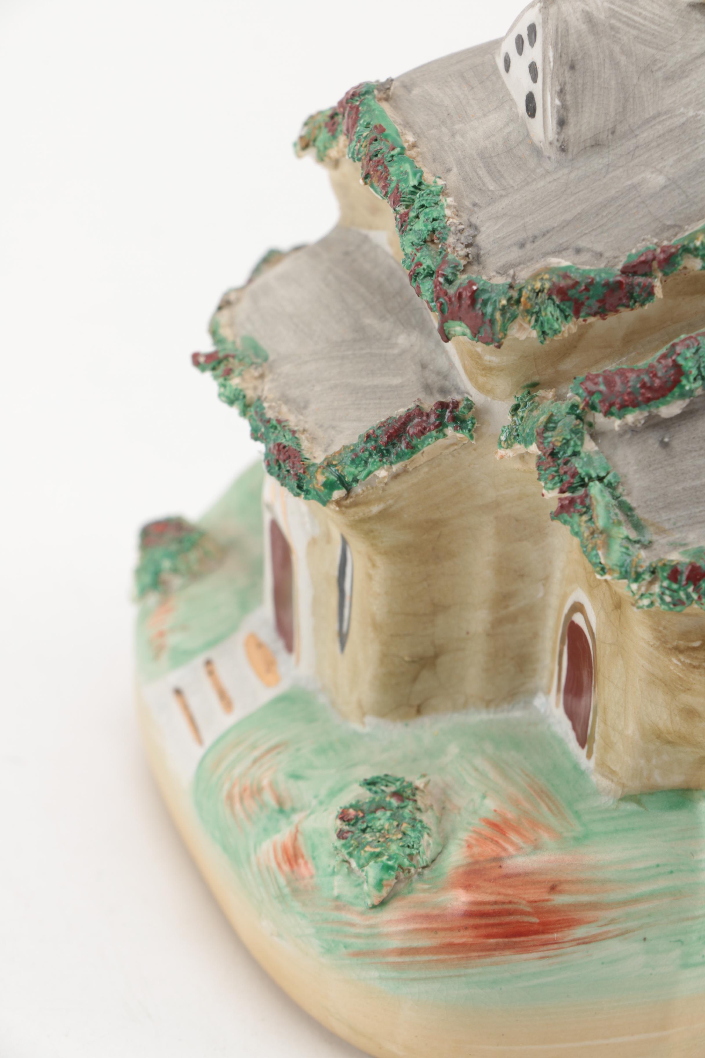 Collection of Ceramic House Figurines