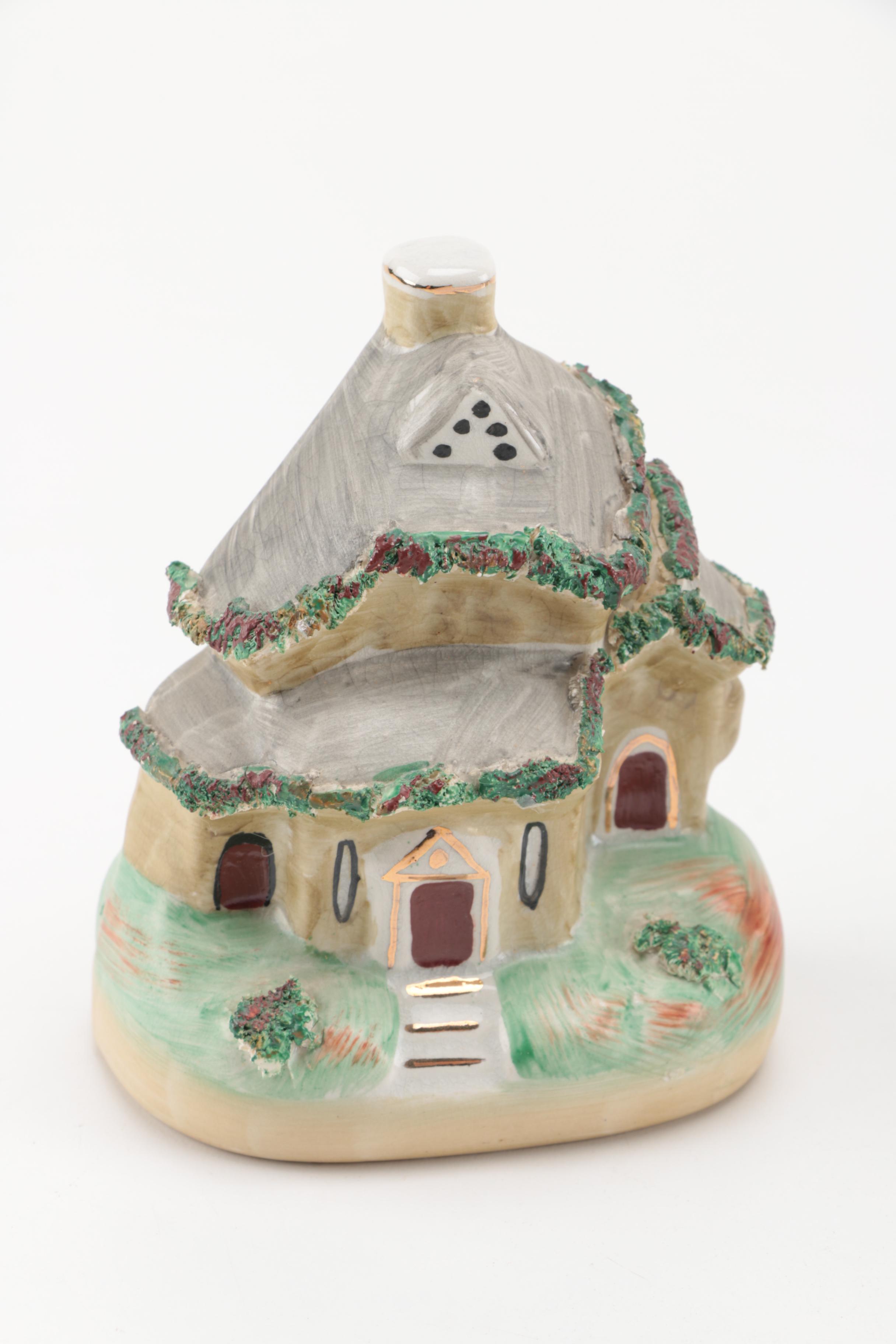 Collection of Ceramic House Figurines