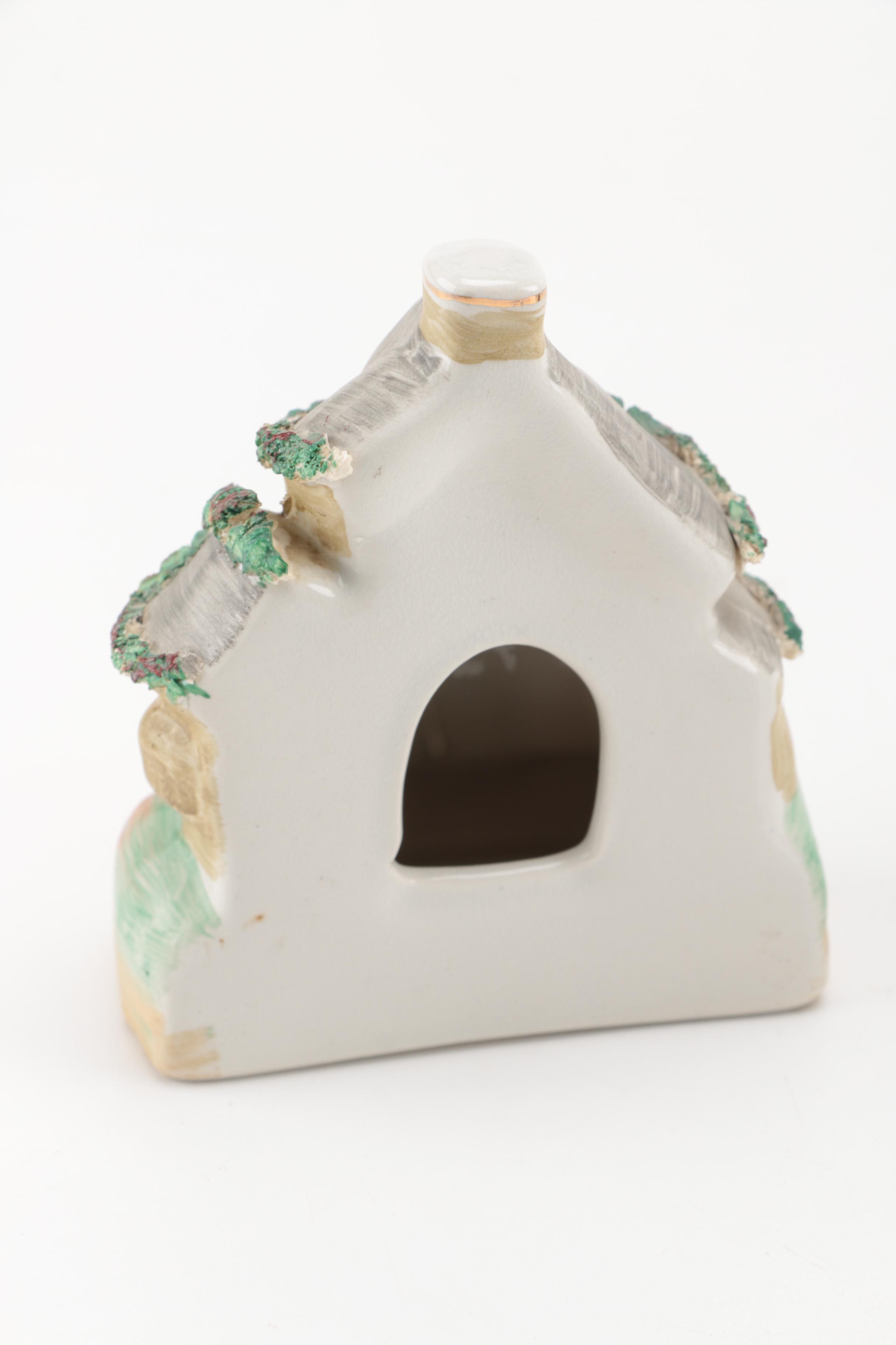 Collection of Ceramic House Figurines