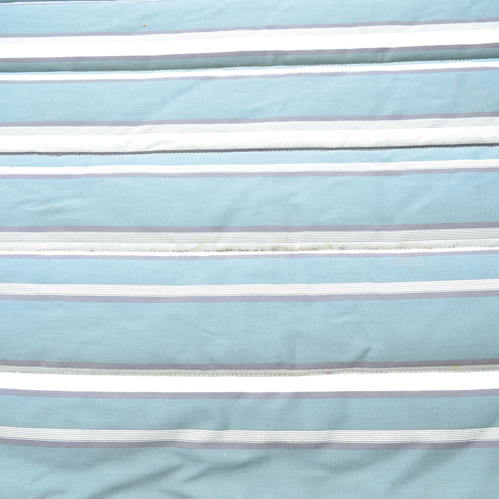 Green Striped Hammock With Self Supporting Metal Frame