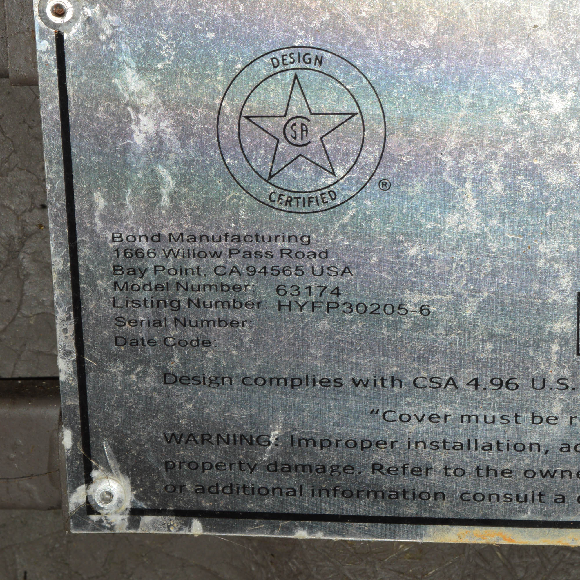 Bond Manufacturing "Newport Firebowl"