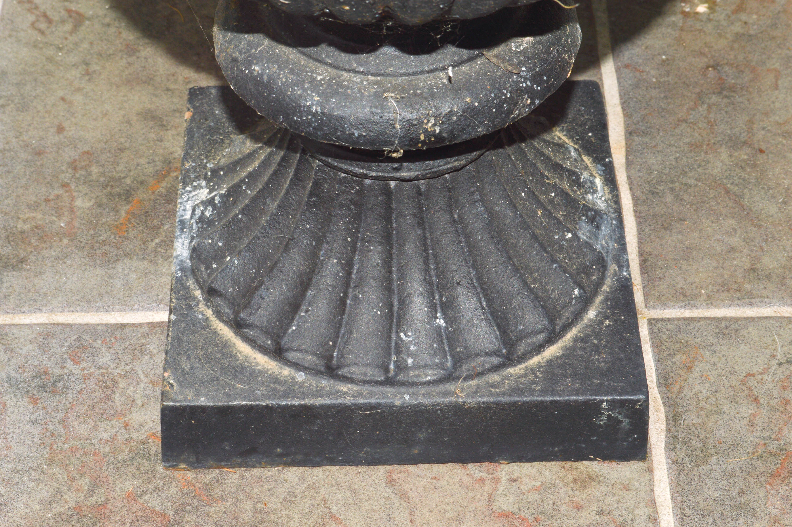 Pair of Cast Iron Urn Planters