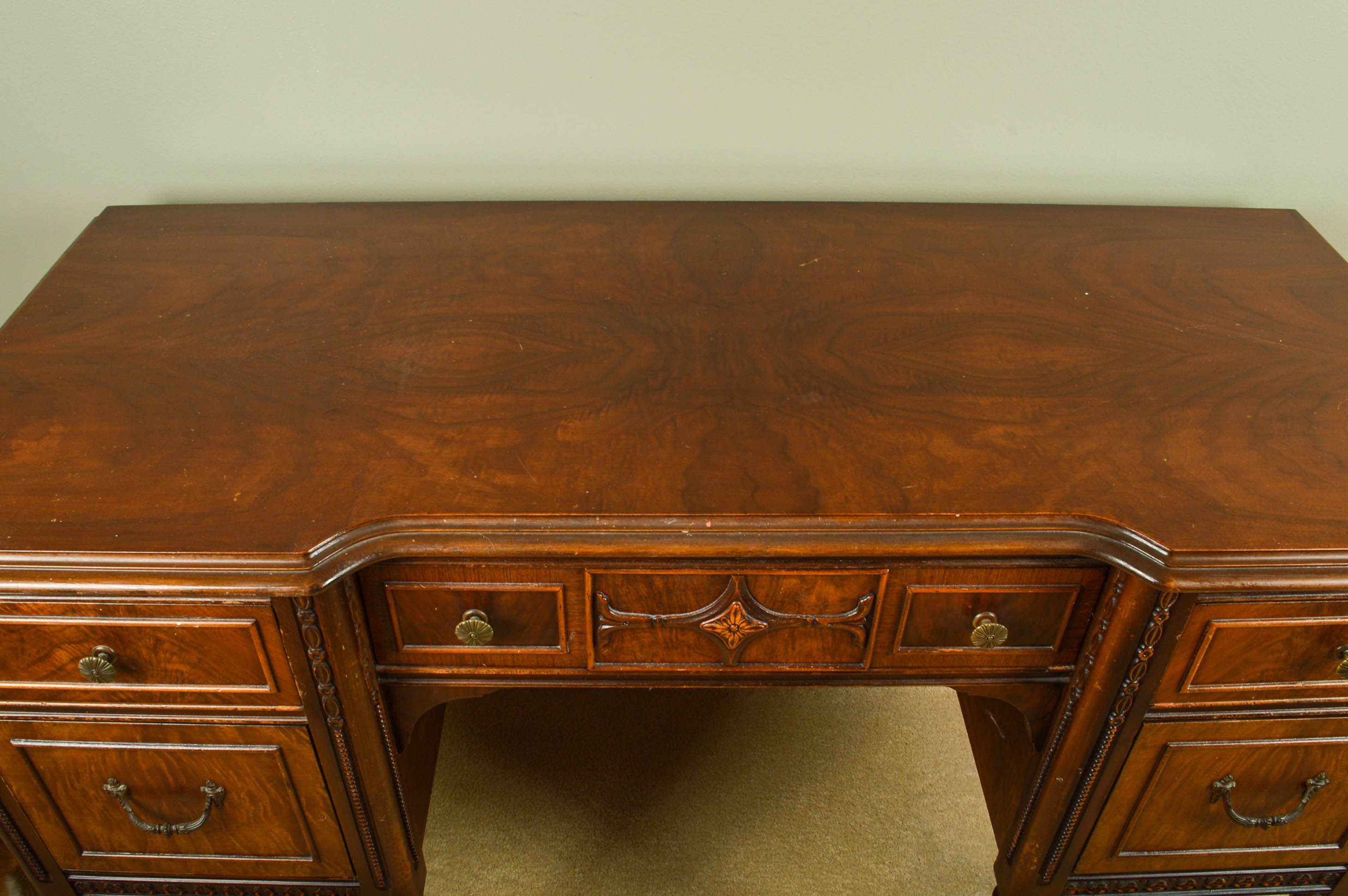Vintage Federal Style Walnut Writing Desk
