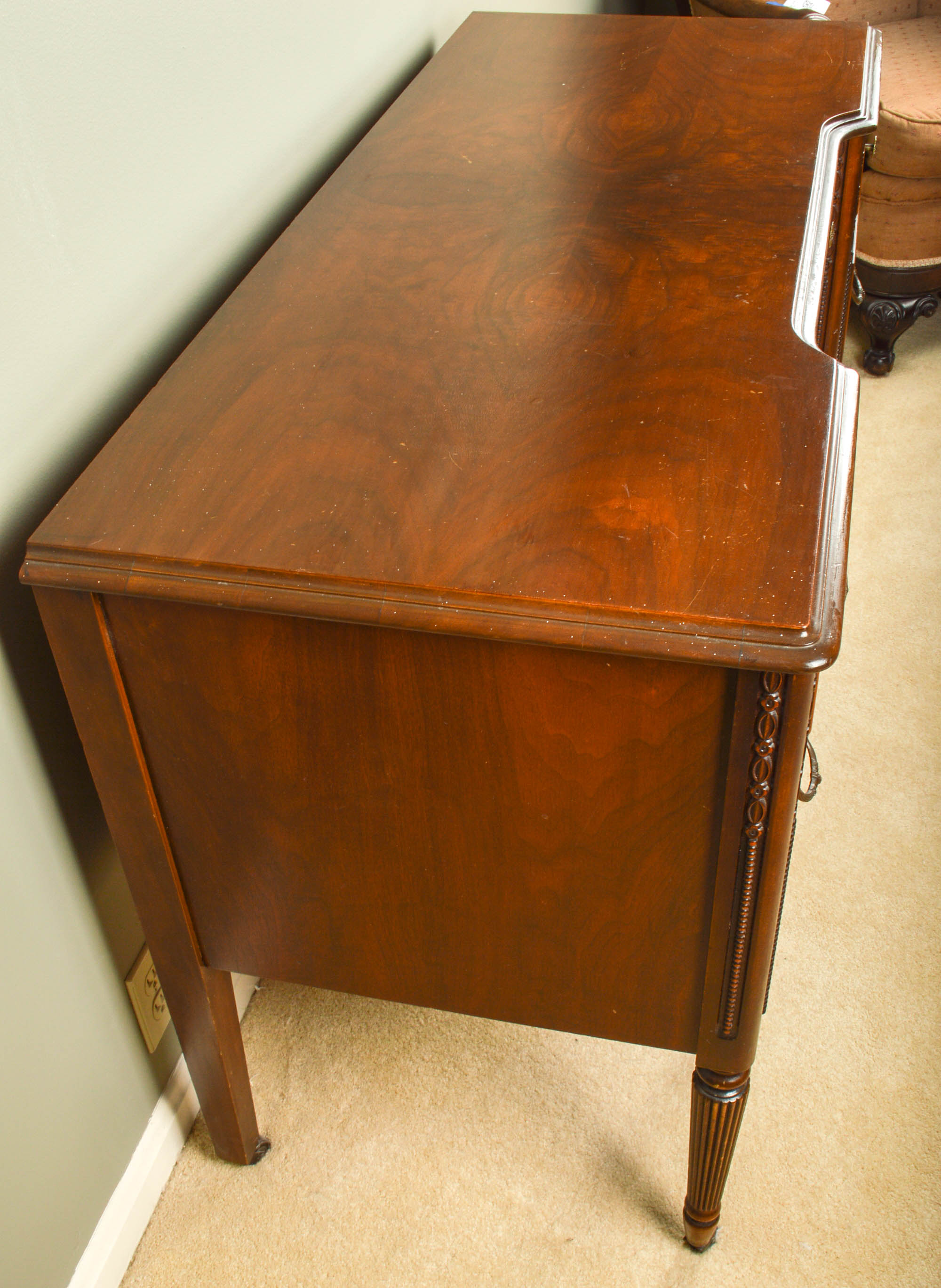 Vintage Federal Style Walnut Writing Desk