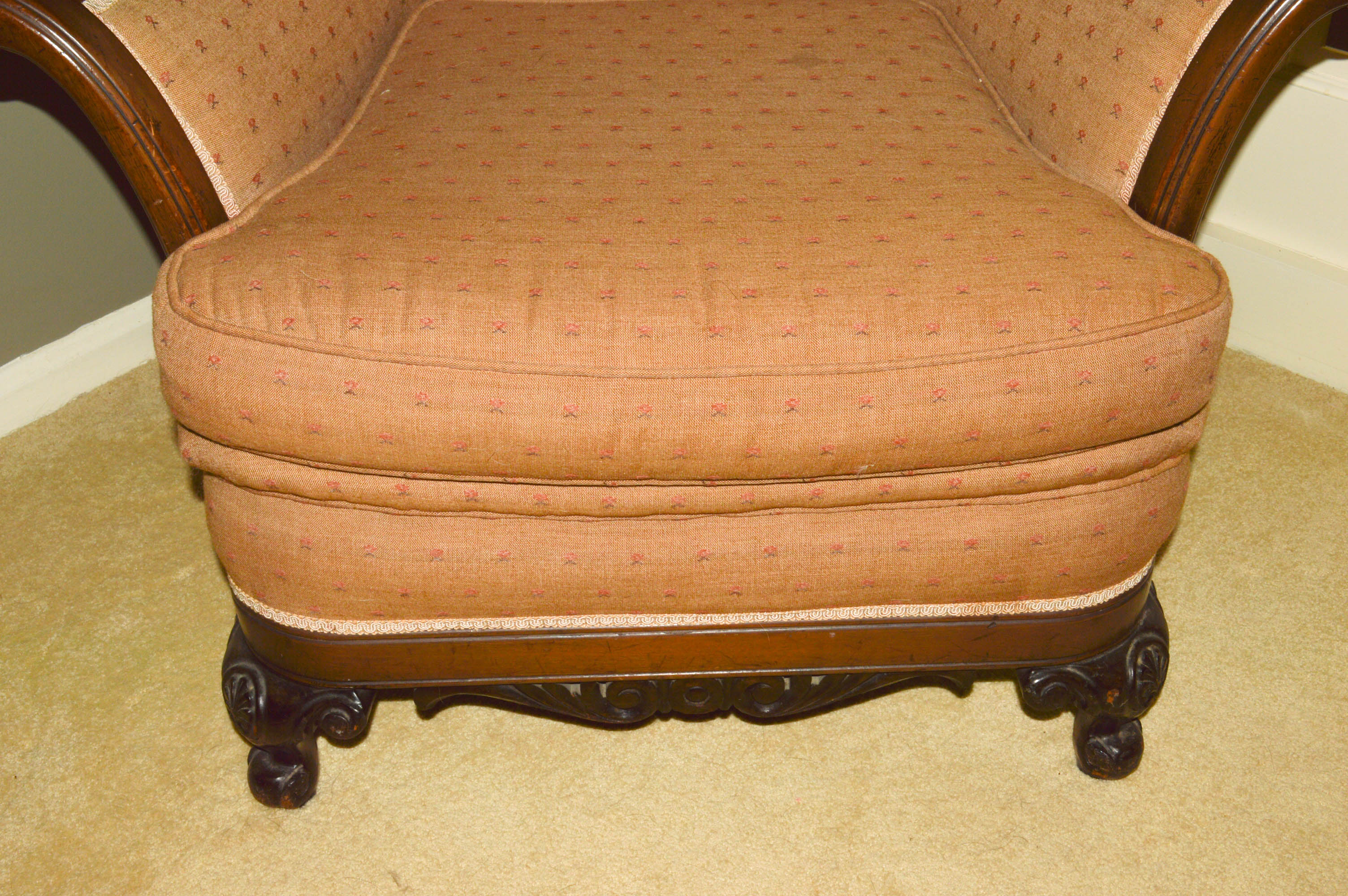 Victorian Carved Walnut Chair