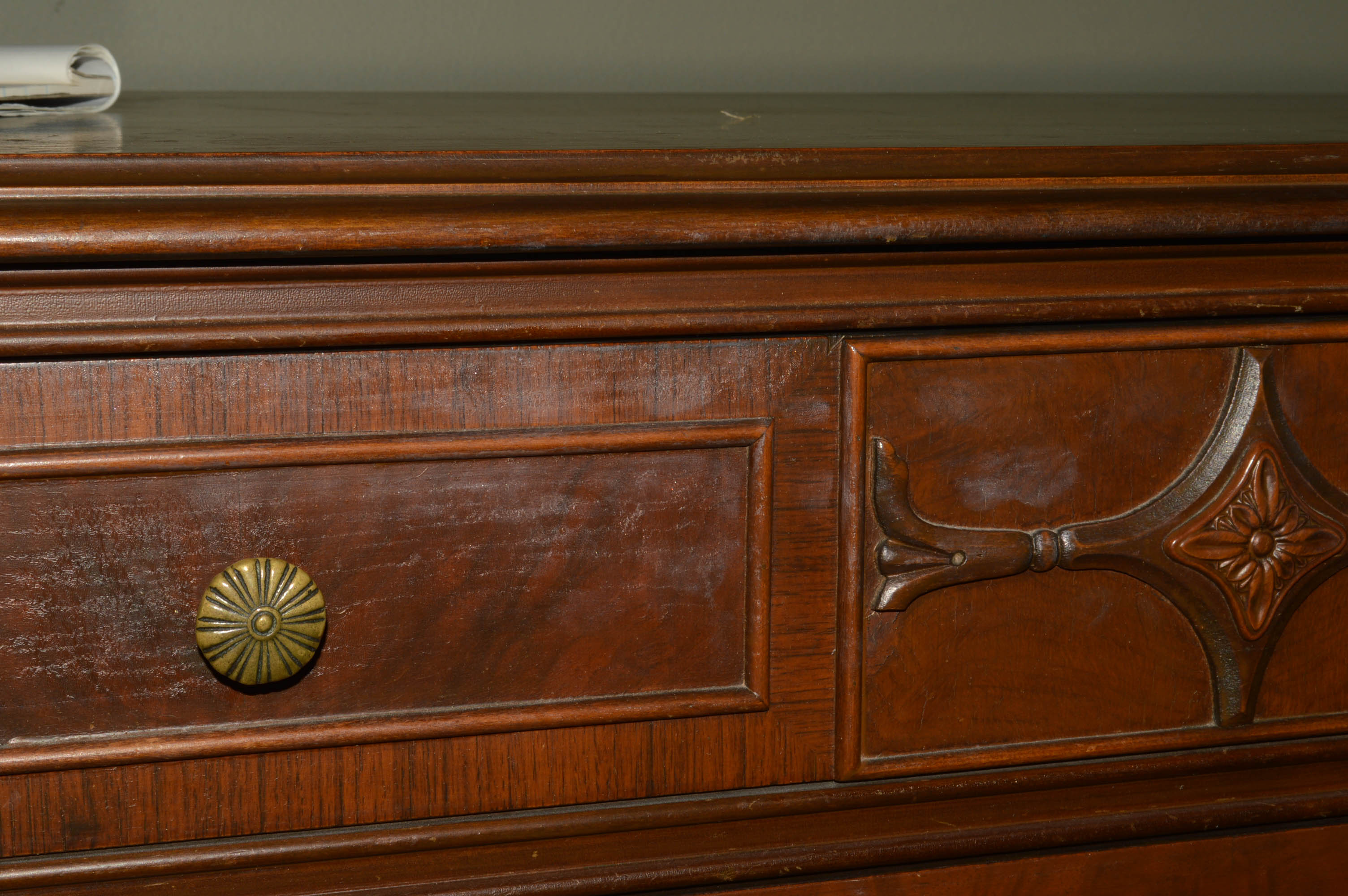 Vintage Federal Style Walnut Chest on Chest