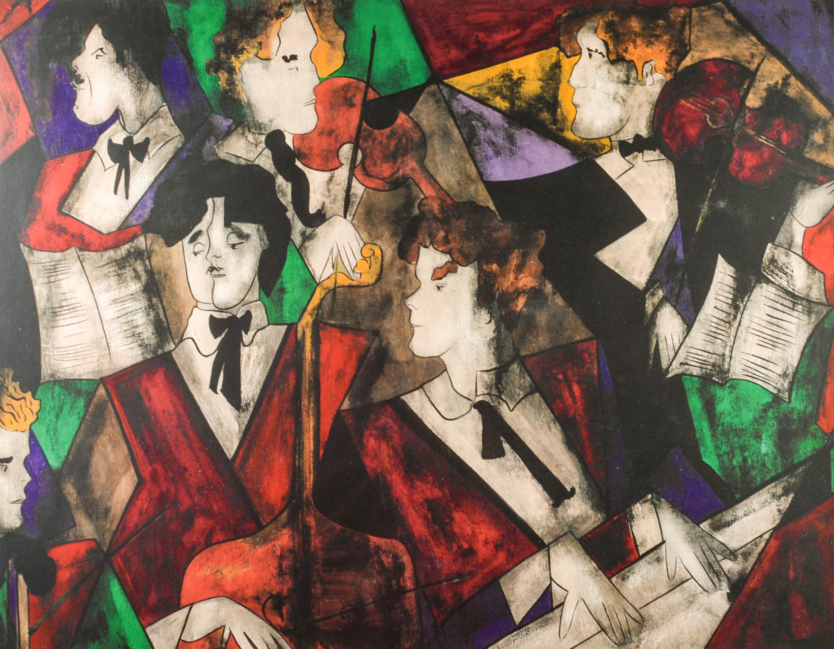 Linda Le Kinff Seriolithograph "Grand Orchestre"