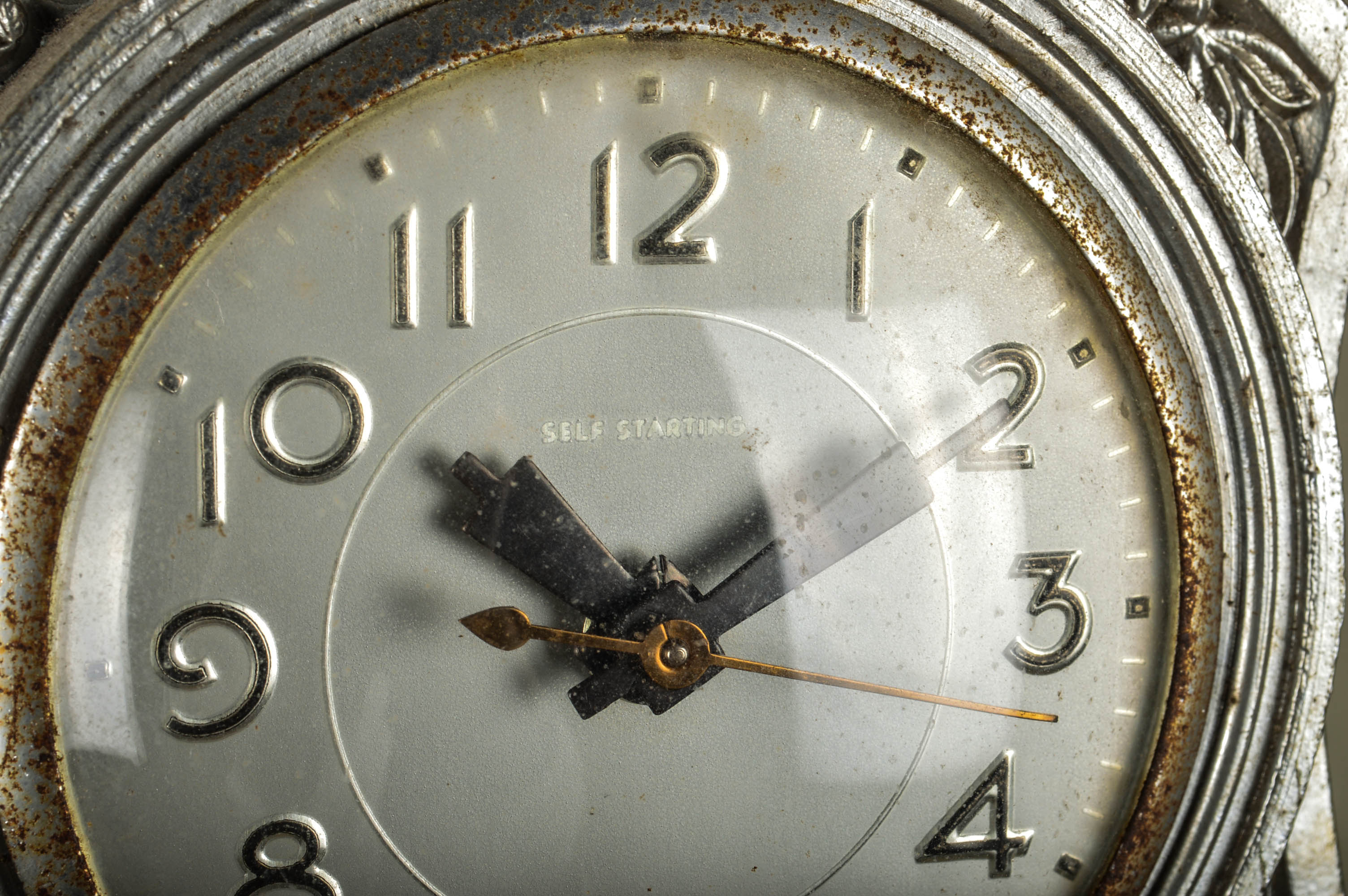 Art Deco Floor Lamp With Lighted Base and Built-In Clock