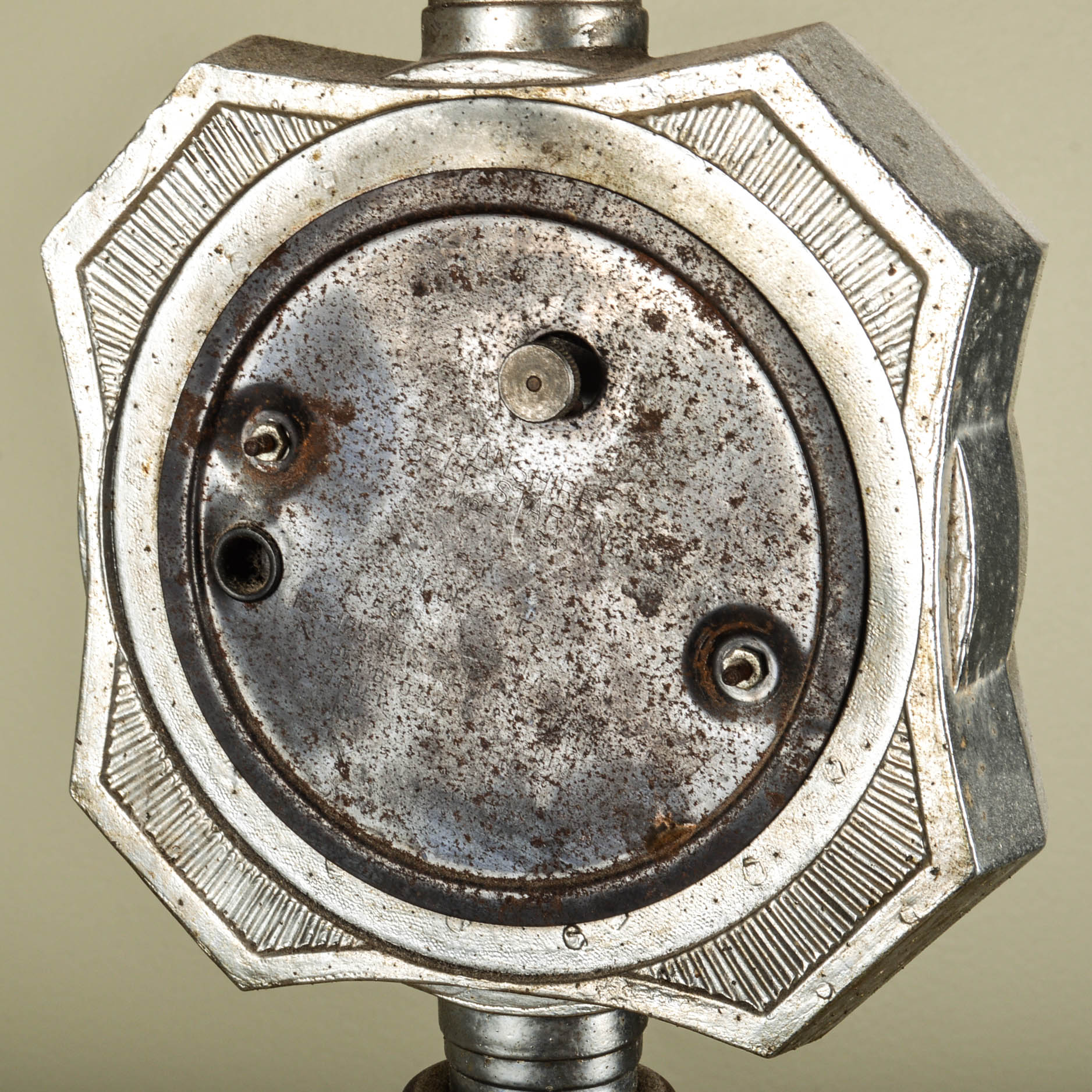 Art Deco Floor Lamp With Lighted Base and Built-In Clock