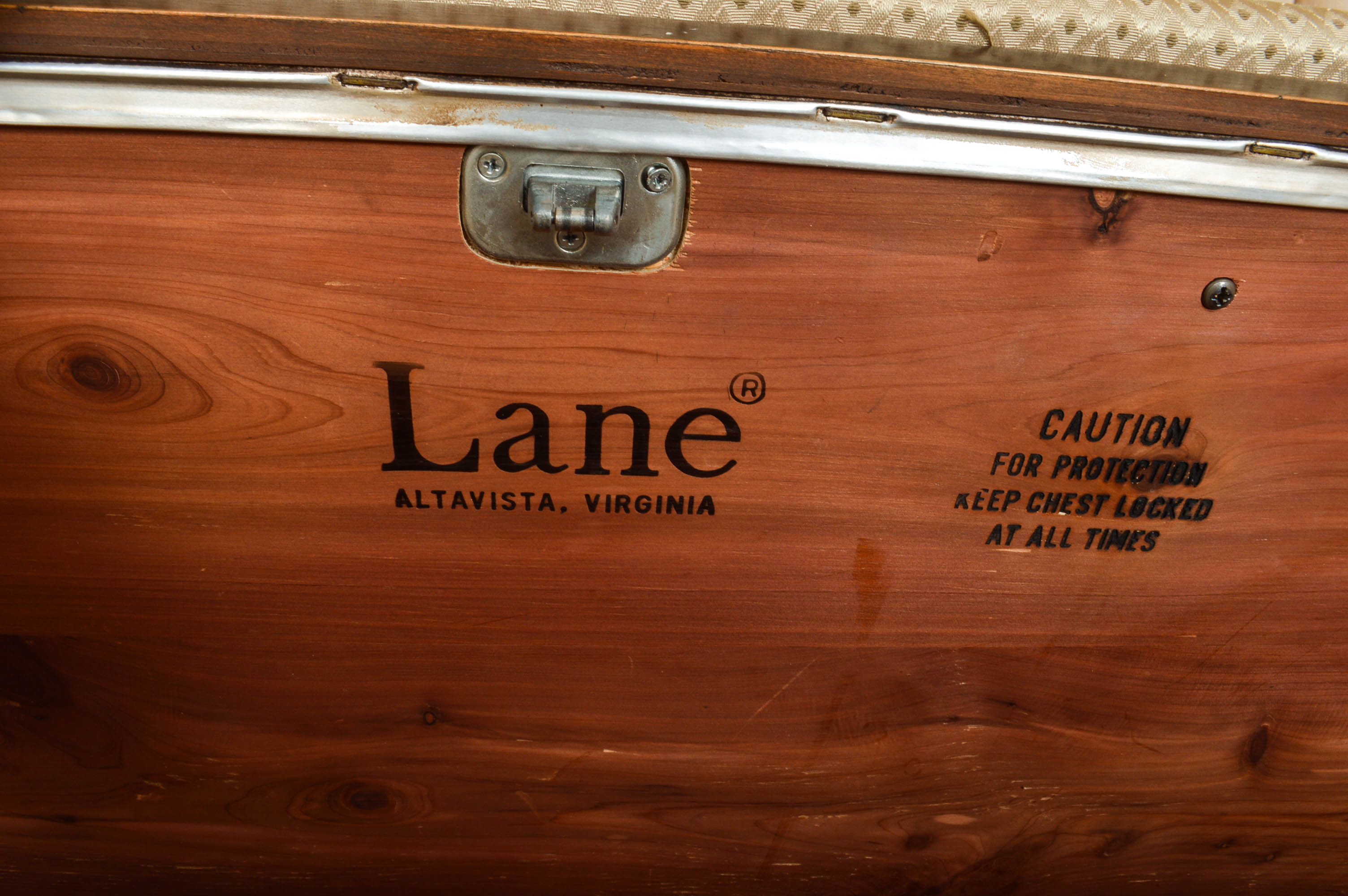 Vintage Cedar Chest With Upholstered Bench Seat and Back by Lane