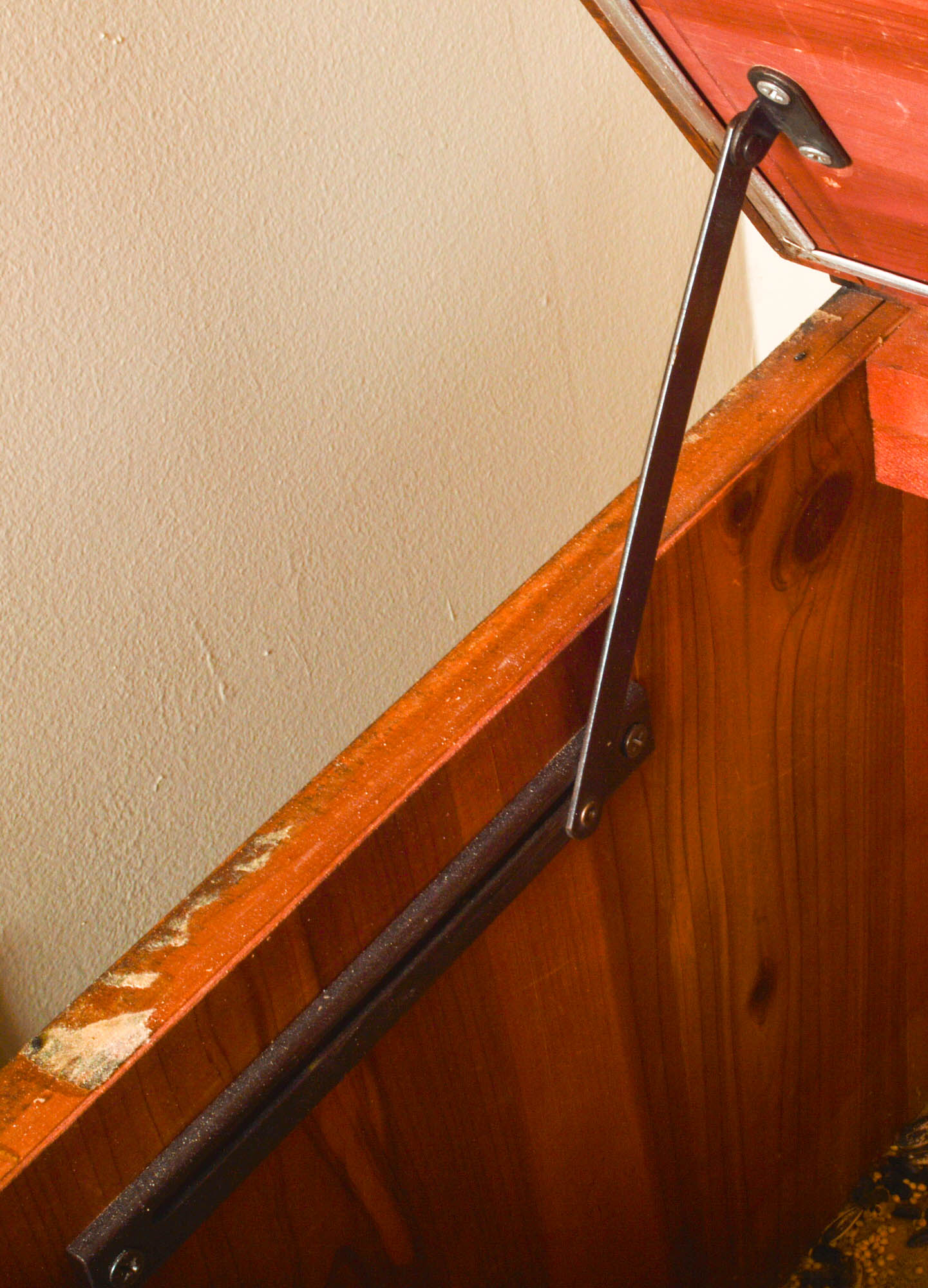 Vintage Cedar Chest With Upholstered Bench Seat and Back by Lane