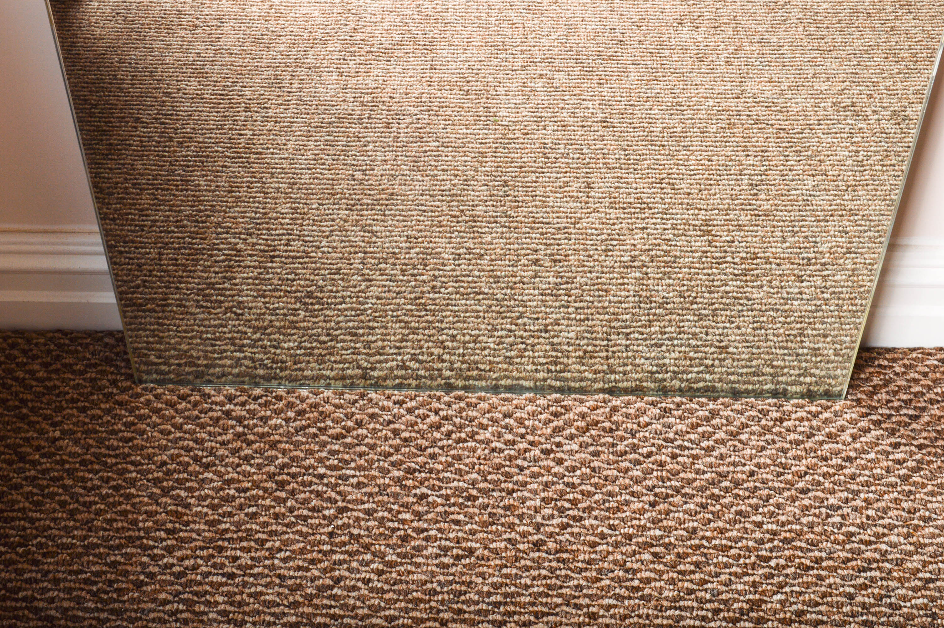 Pair of Large Frameless Freestanding Mirrors