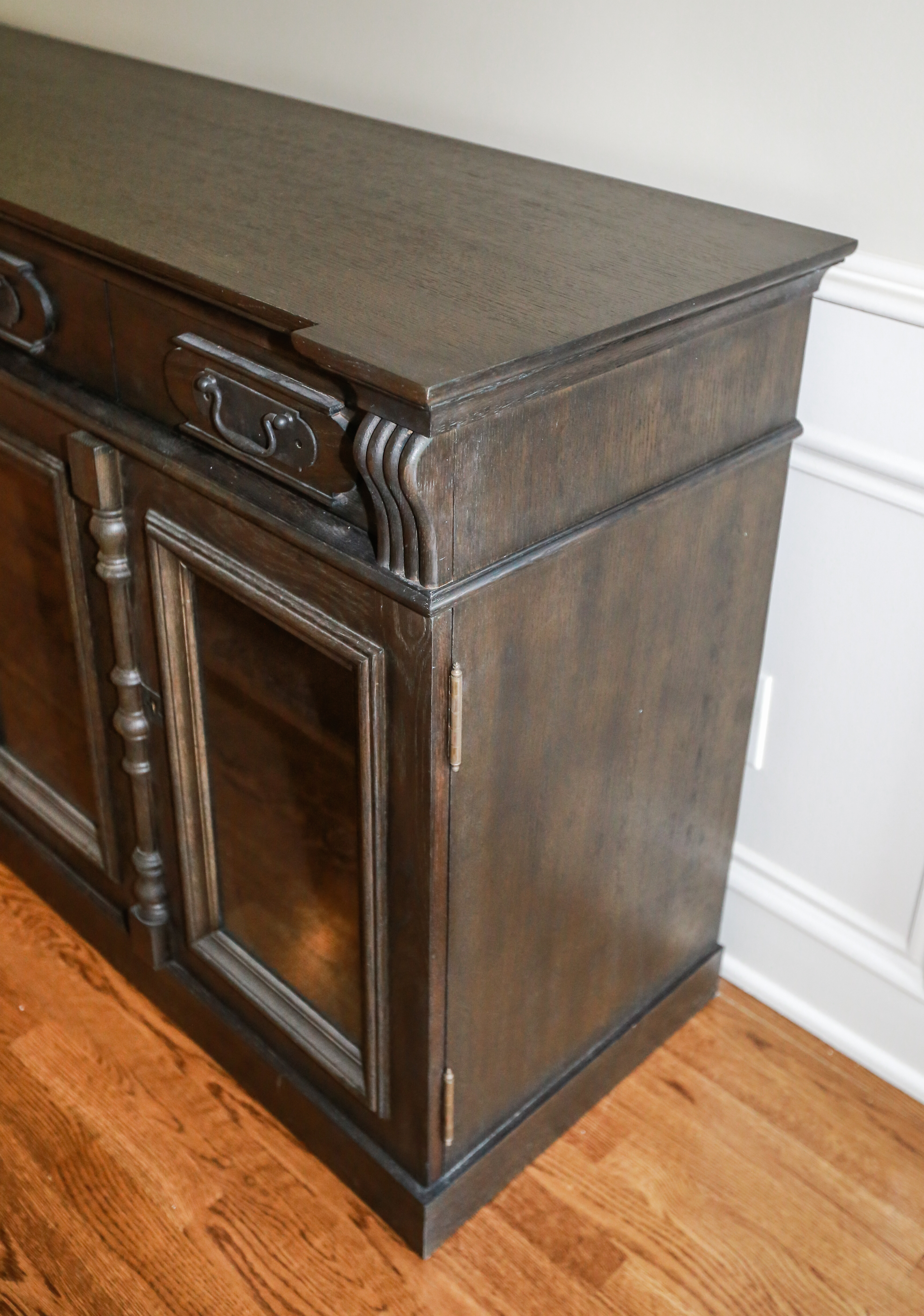 Walnut-Stained Sideboard