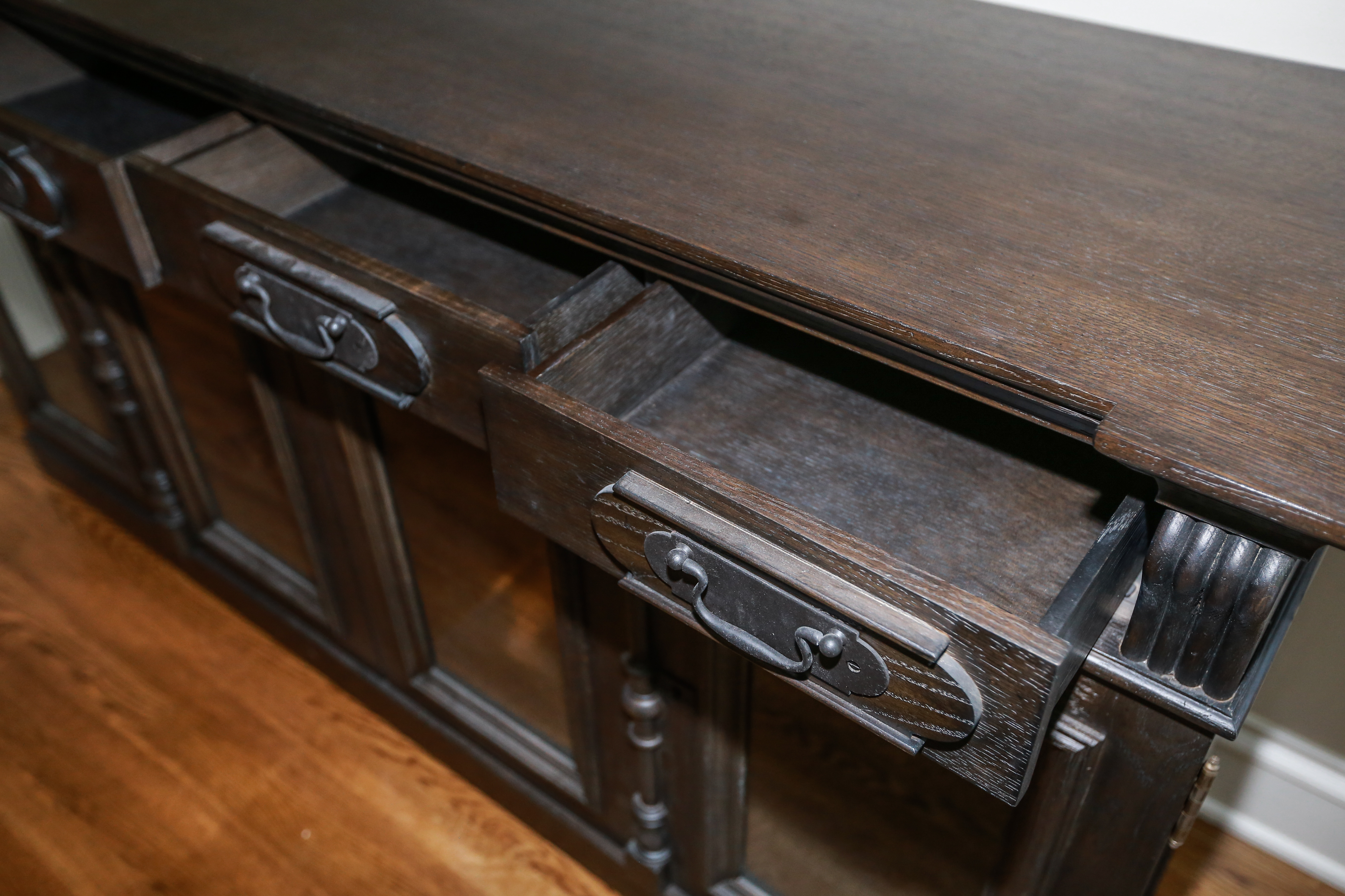 Walnut-Stained Sideboard