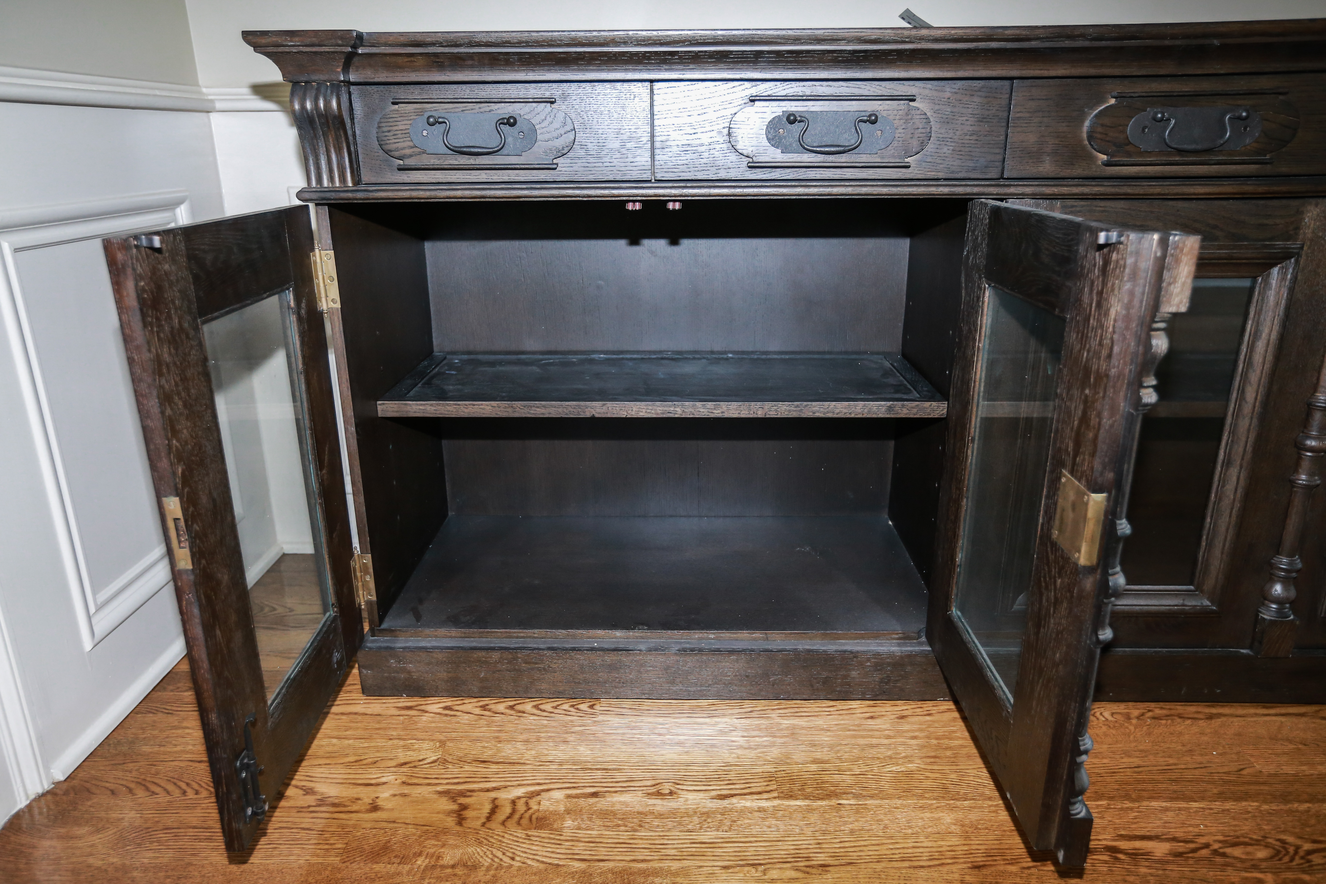 Walnut-Stained Sideboard