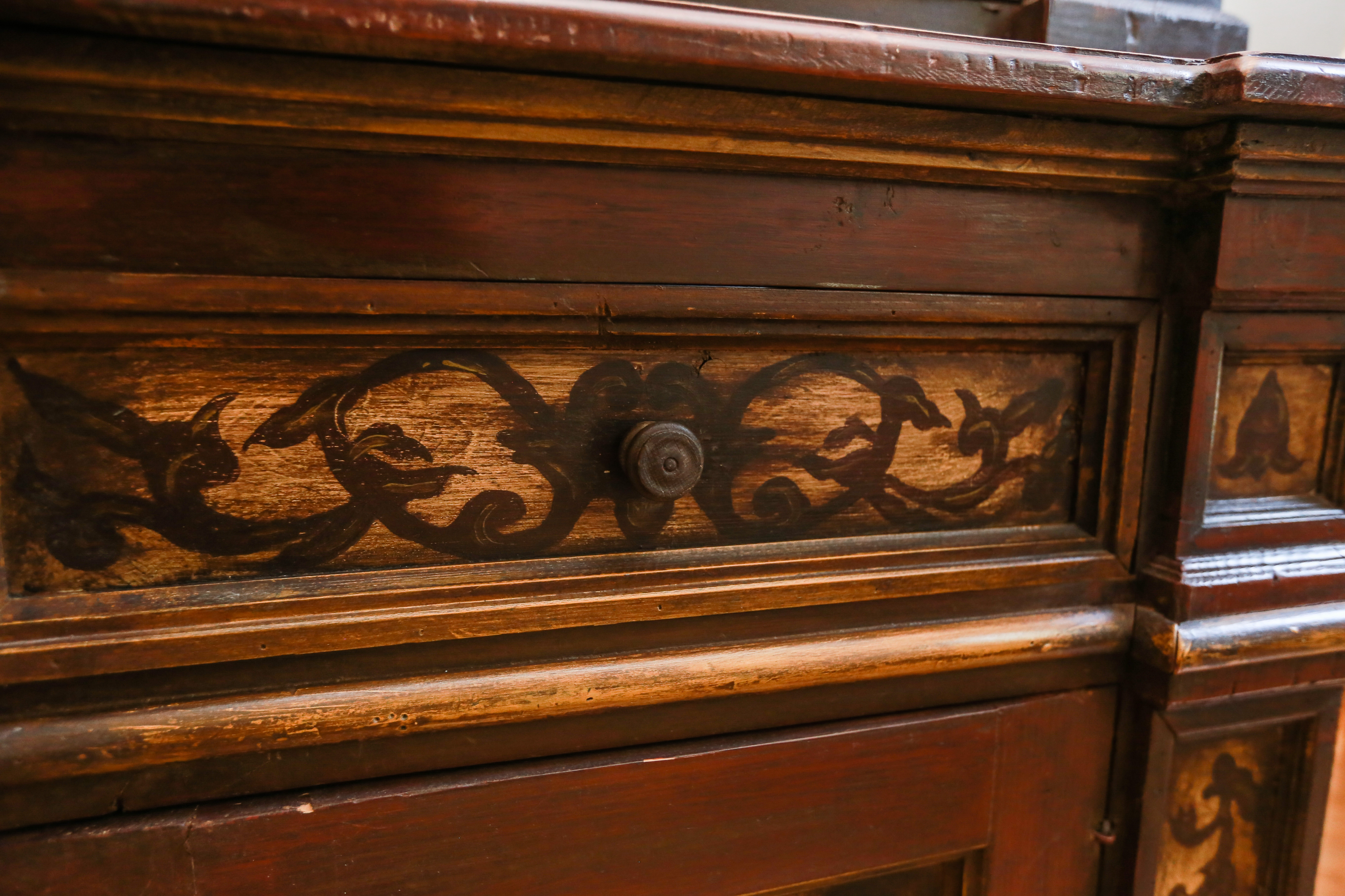 French Provincial Style Breakfront China Cabinet