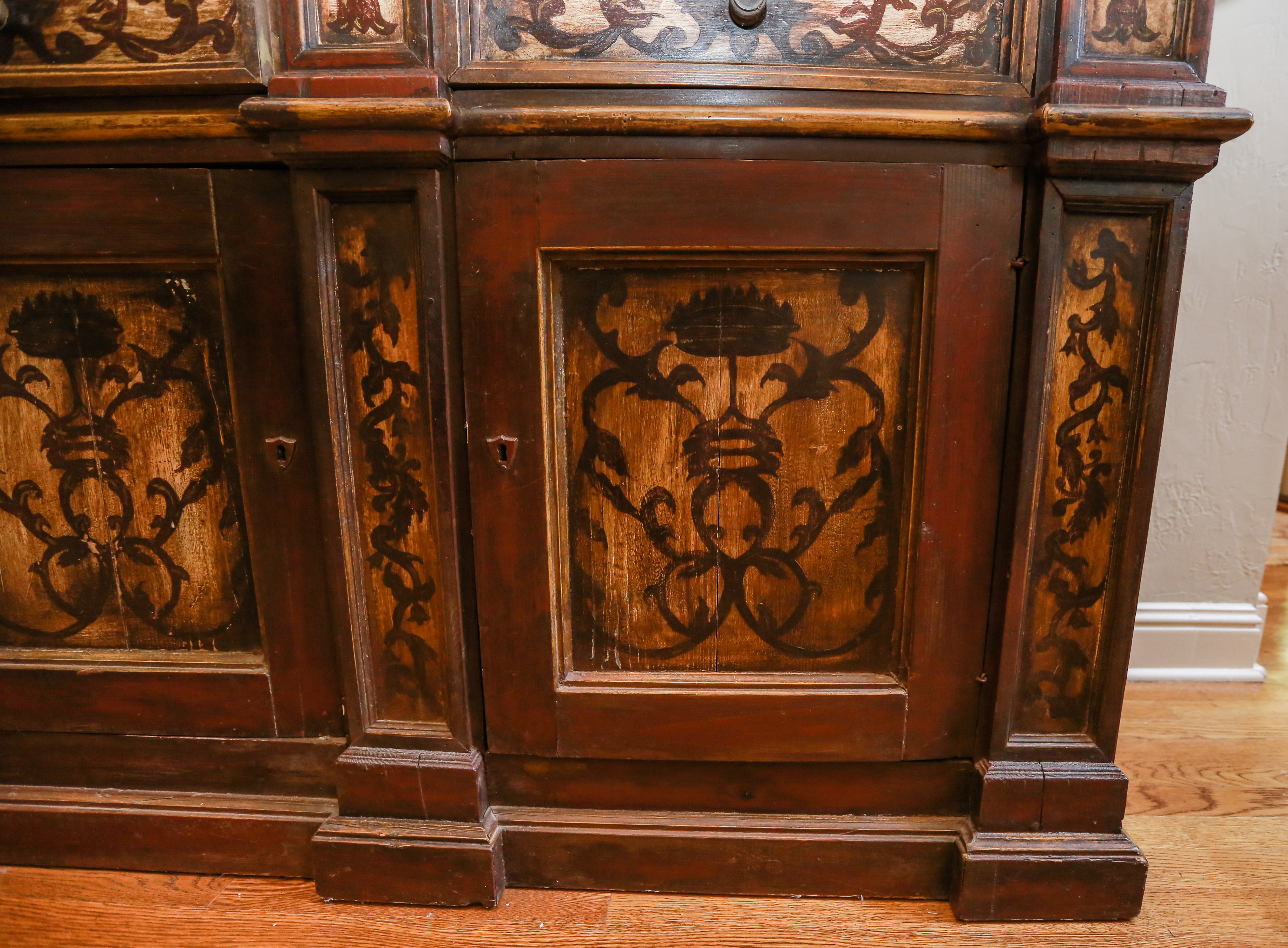 French Provincial Style Breakfront China Cabinet