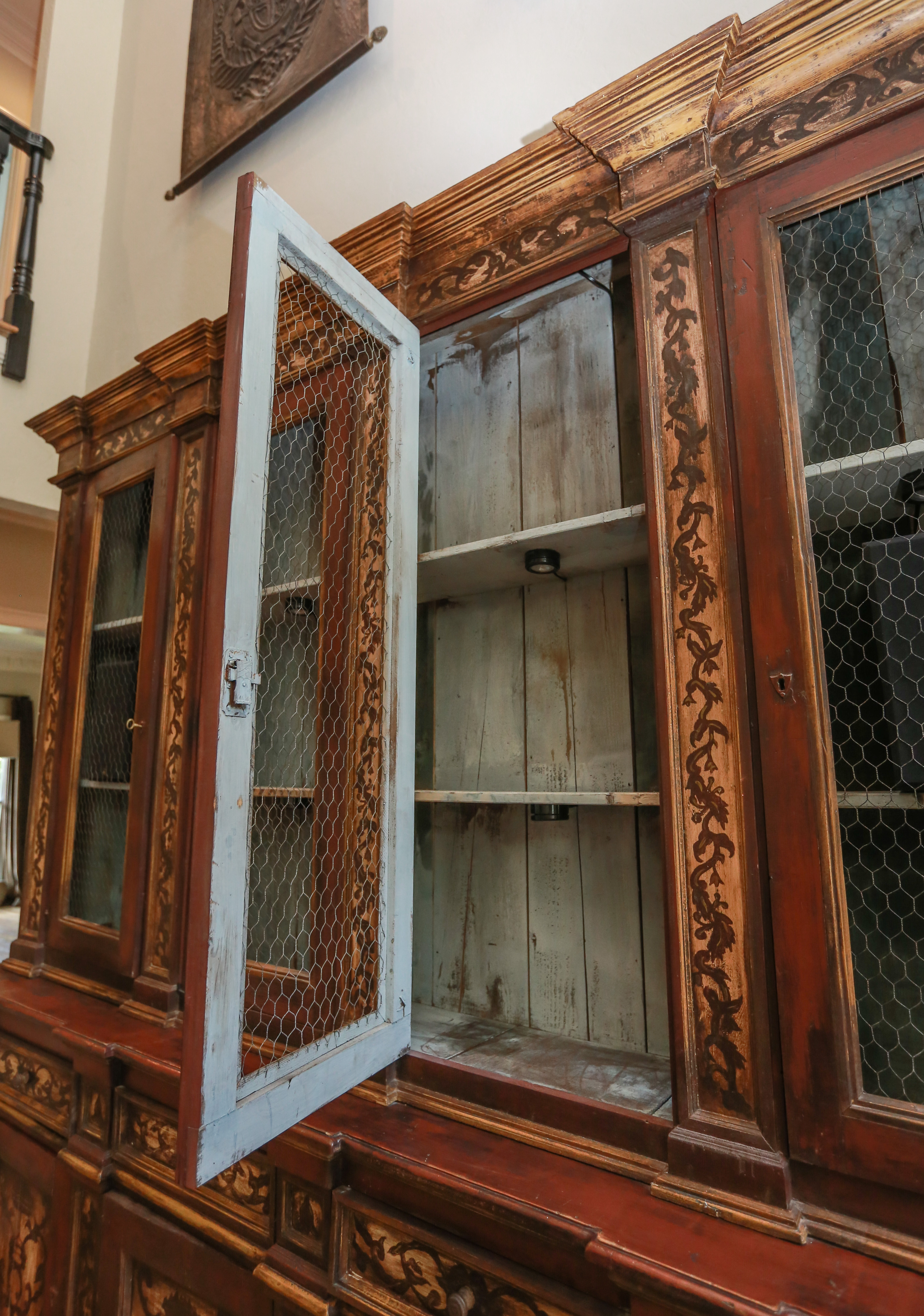 French Provincial Style Breakfront China Cabinet