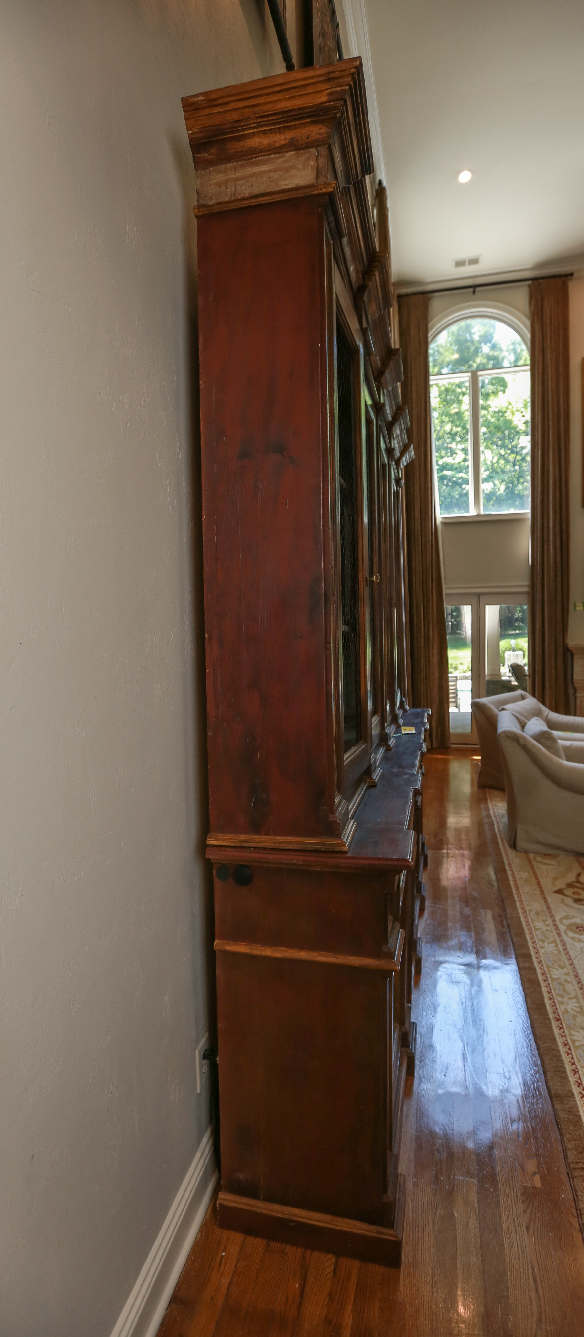 French Provincial Style Breakfront China Cabinet