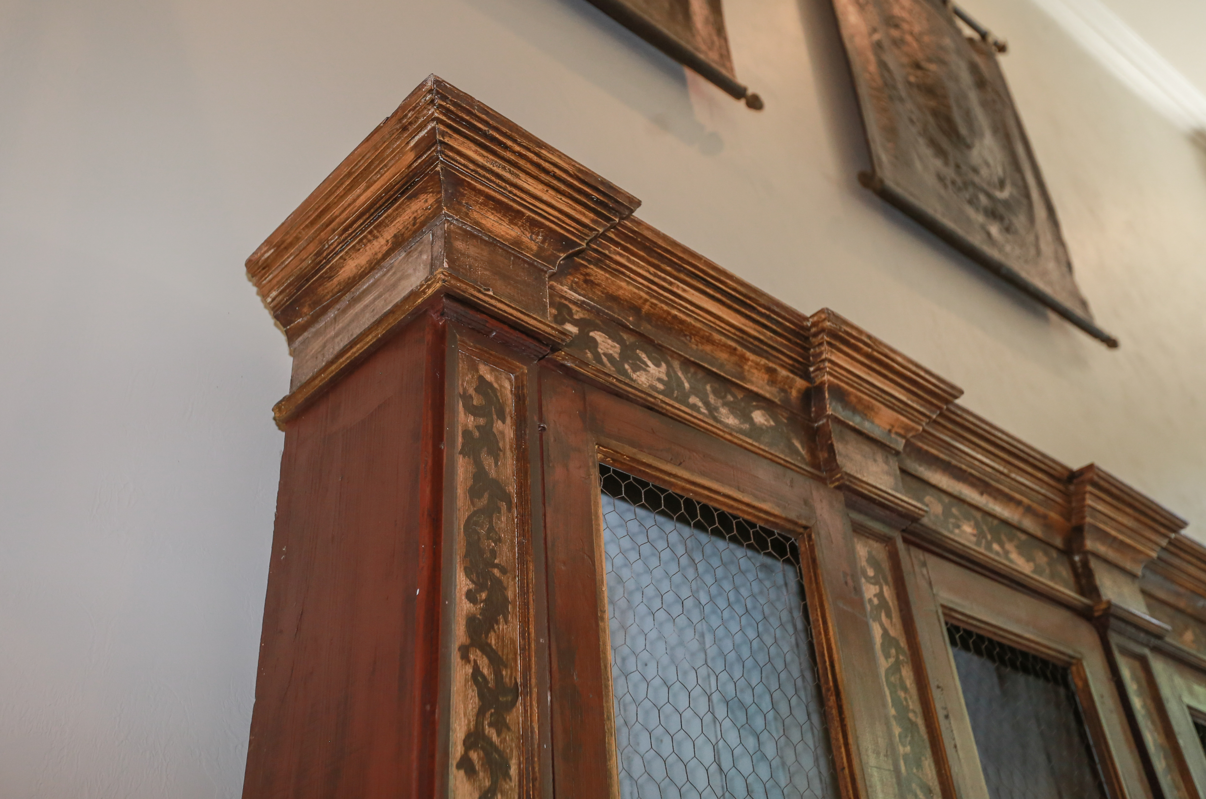 French Provincial Style Breakfront China Cabinet