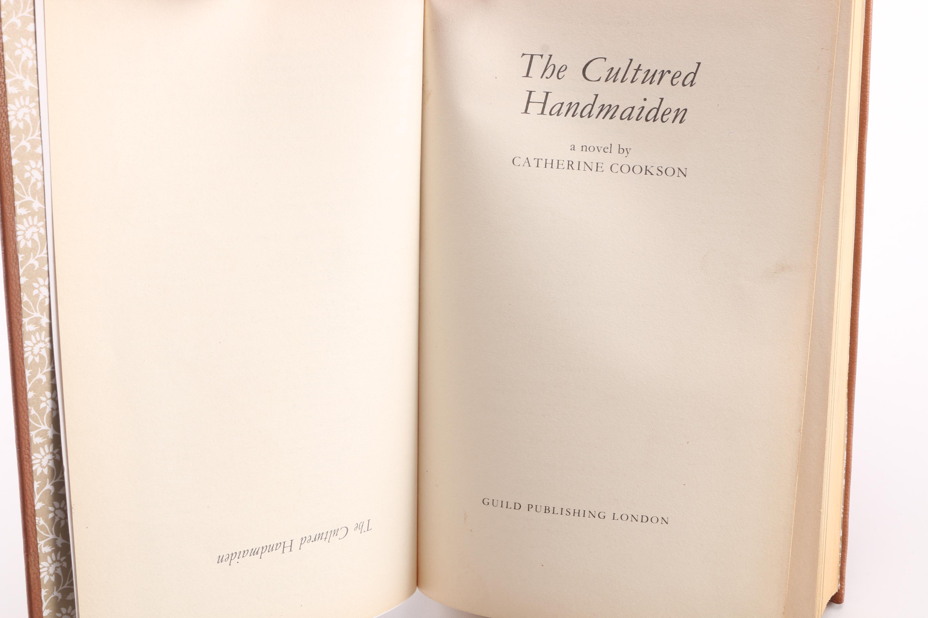 Leather Bound Books Including First Edition "The Cultured Handmaiden" by Catherine Cookson