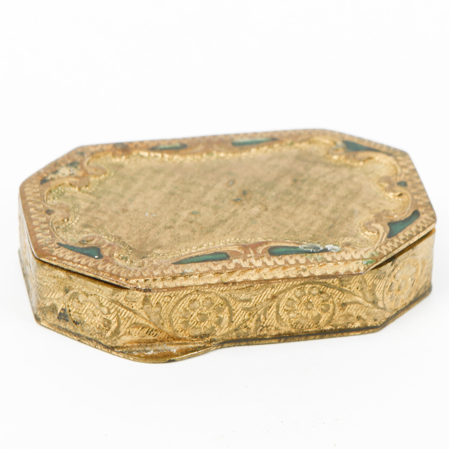 Victorian Miniature Picture Frame and Italian Pill Box